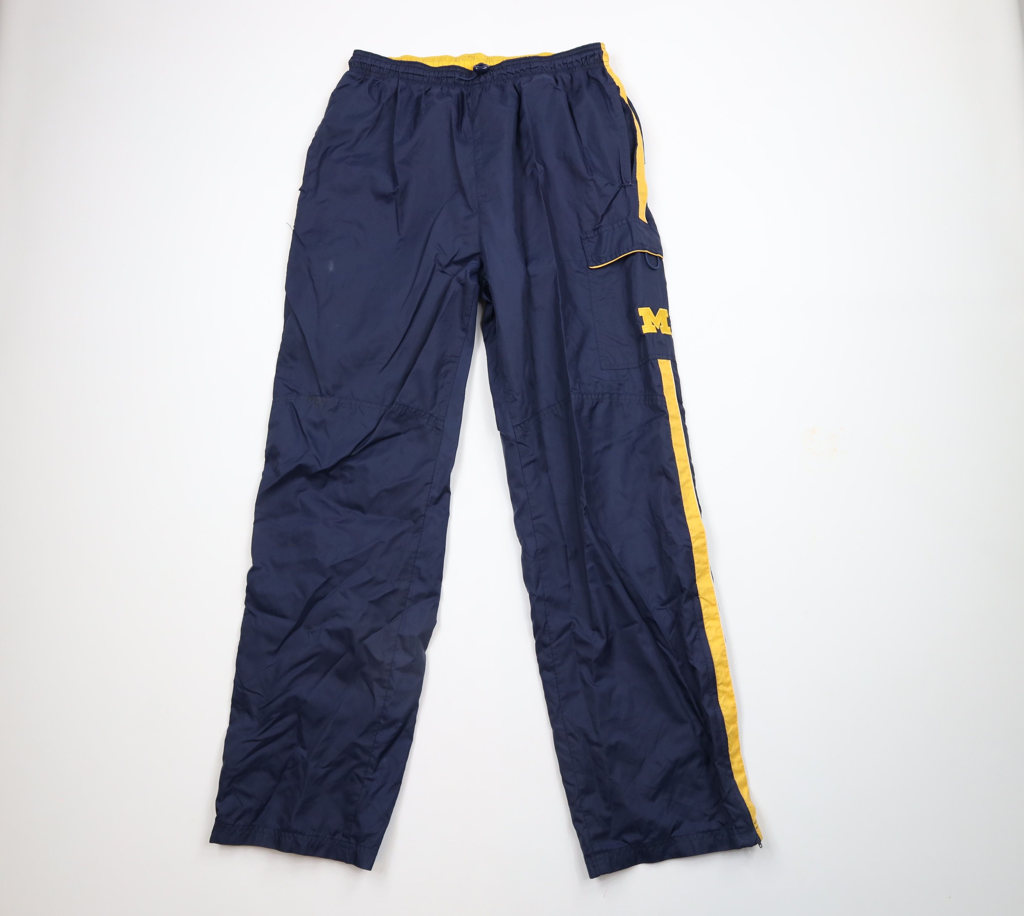 Vintage Vintage 90s Lined University of Michigan Wide Leg Pants Size US 34 / EU 50 - 1 Thumbnail