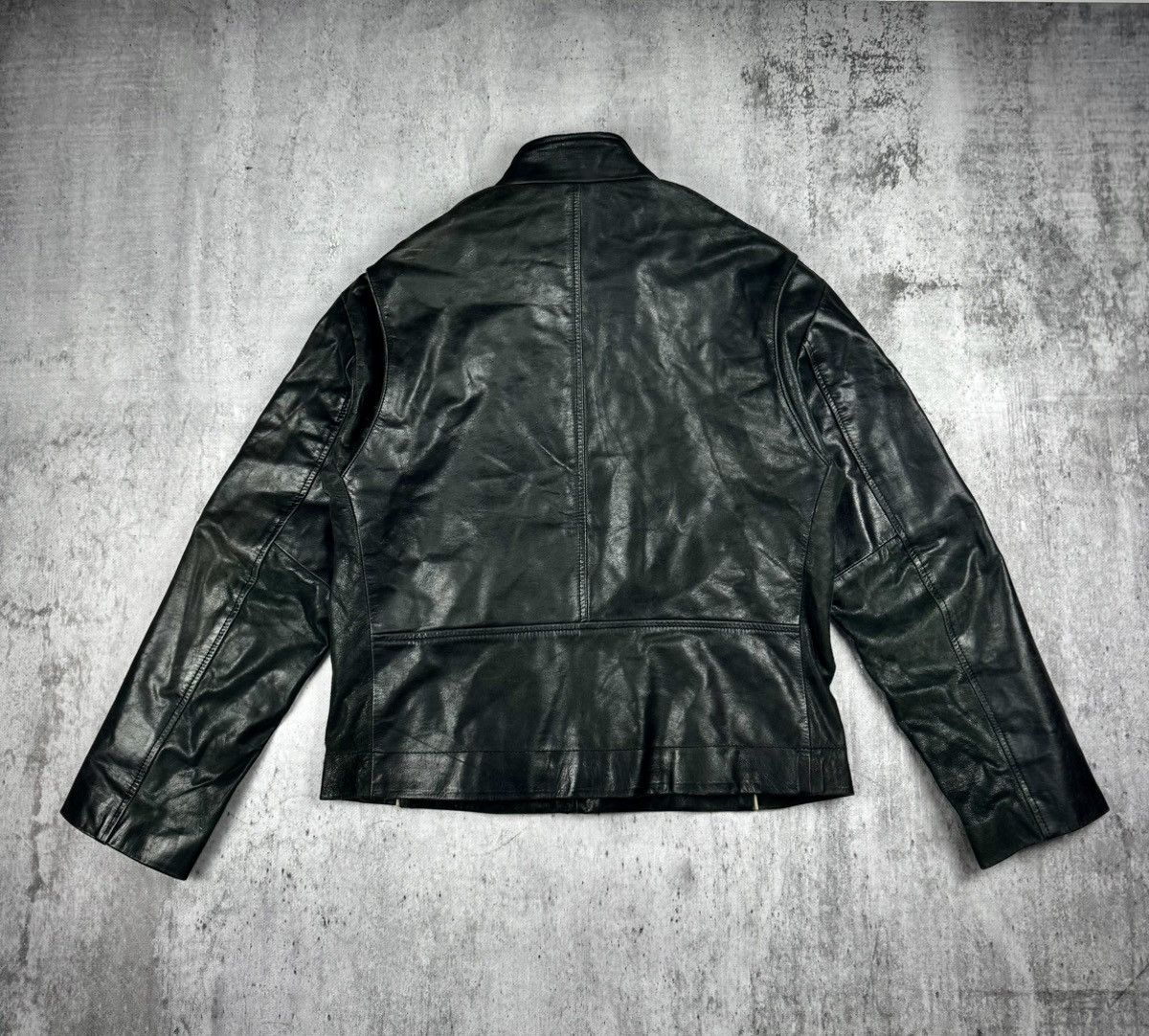 Genuine Leather Real Leather Racing Moto style jacket avant garde Size US L / EU 52-54 / 3 - 2 Thumbnail