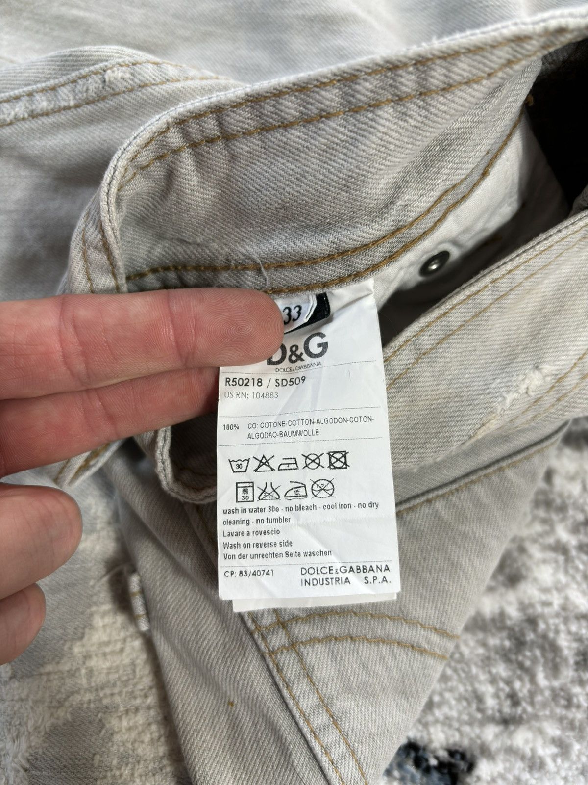 Dolce & Gabbana × Vintage Dolce & Gabbana Jeans Distressed Vibe Affliction Avant Garde Size US 33 - 5 Thumbnail
