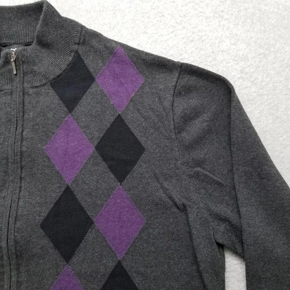 Liz Claiborne Claiborne Sweater Jacket Men Large Full Zip Mock Neck Size US L / EU 52-54 / 3 - 4 Thumbnail