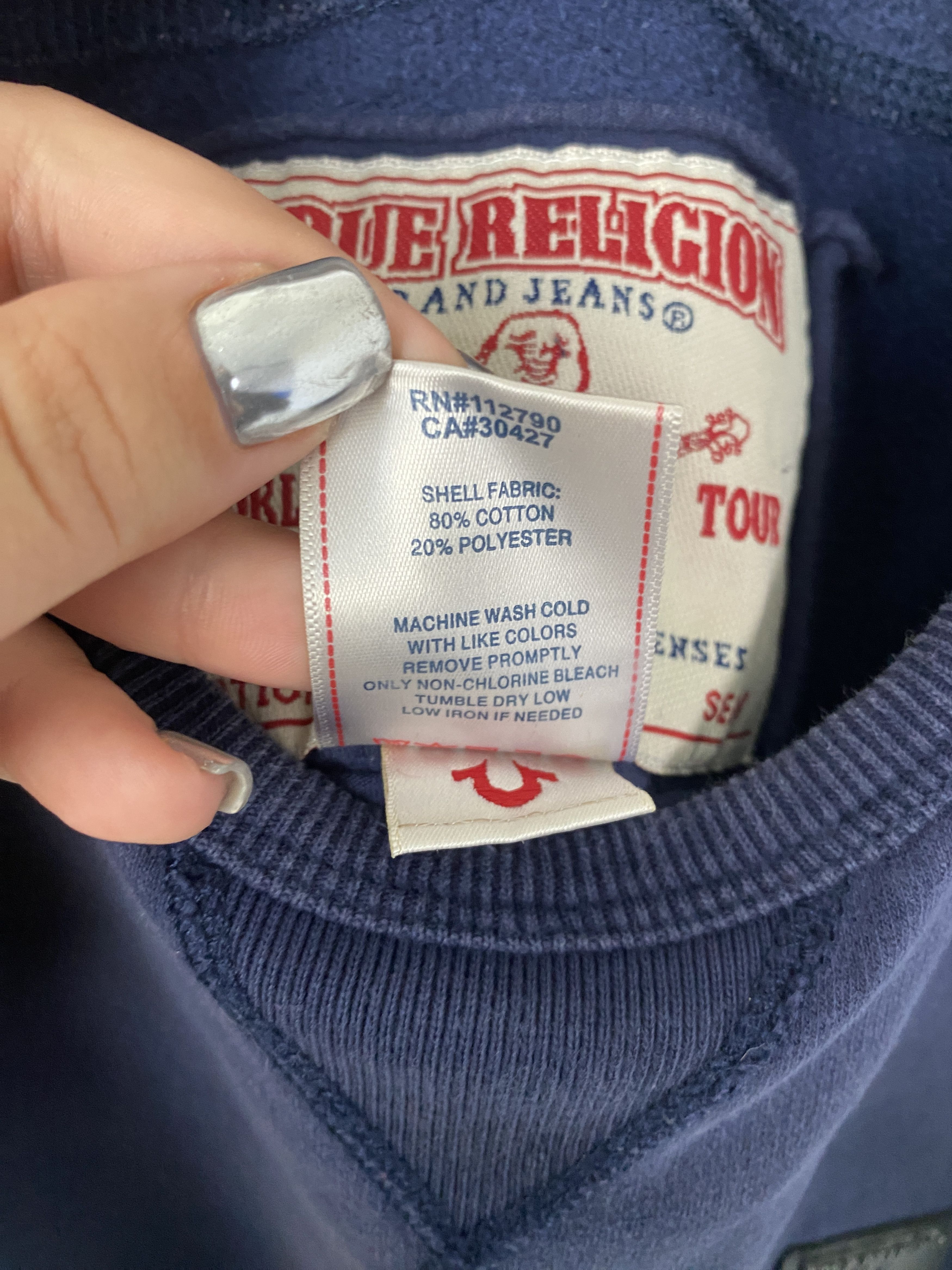 True Religion True Religion small logo crewneck sweatshirt Size US XL / EU 56 / 4 - 5 Thumbnail