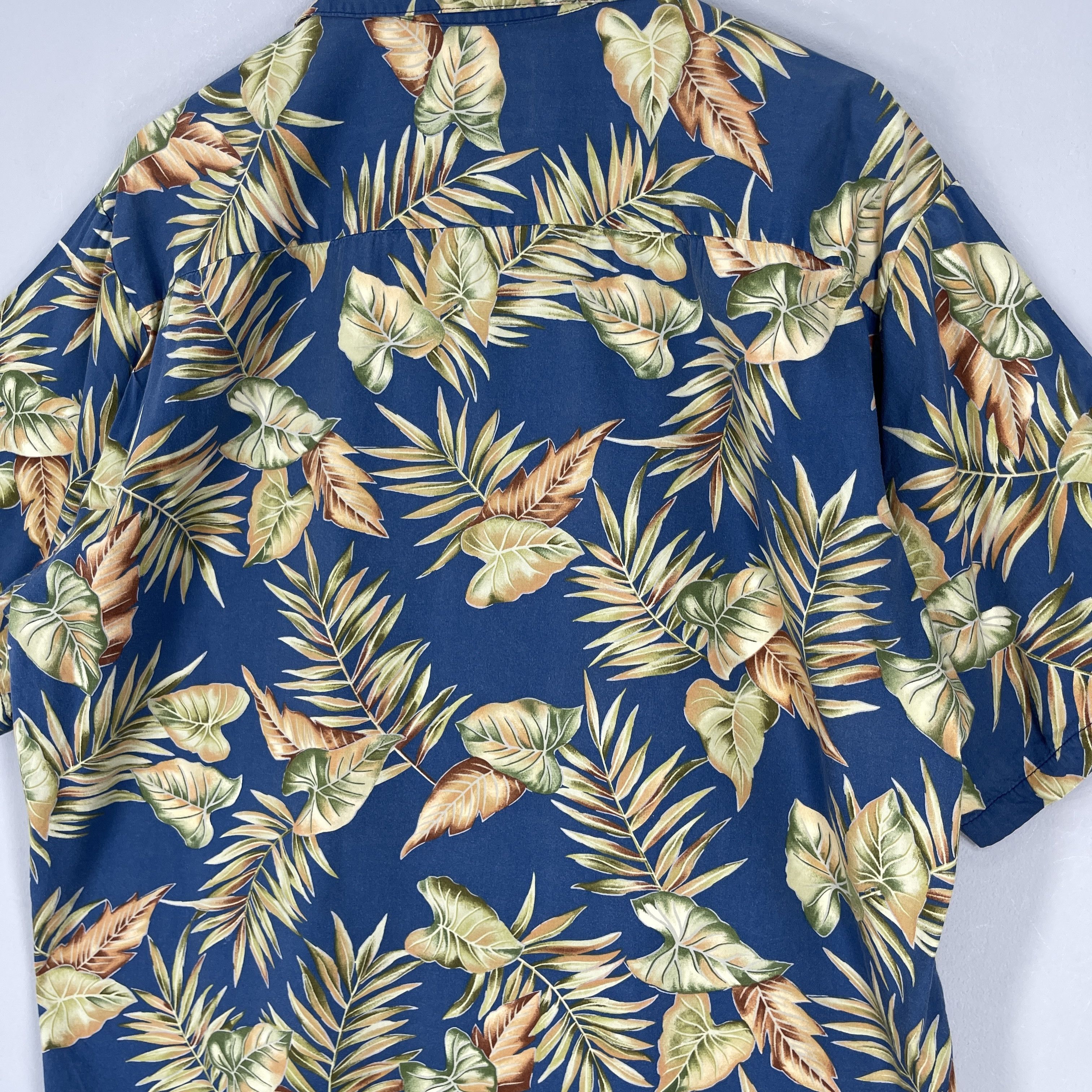 Tori Richard PAU HANA Hawaii Floral Leaves Motive Button Up Shirt Size US XL / EU 56 / 4 - 9 Thumbnail