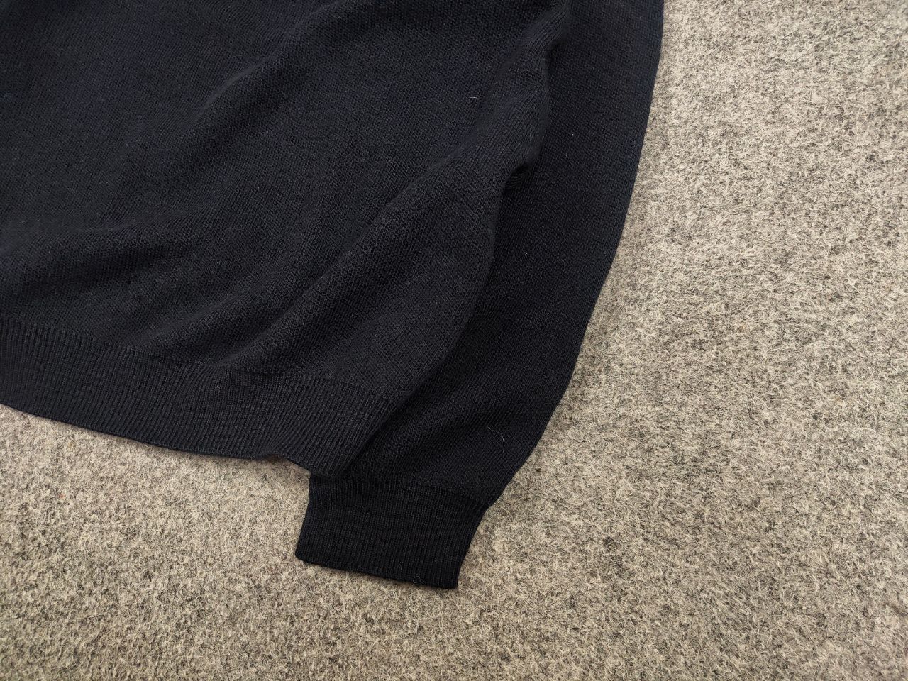 Lacoste Vintage 90's Lacoste Navy Blue Wool Crew Chek Sweater Size US XL / EU 56 / 4 - 5 Thumbnail