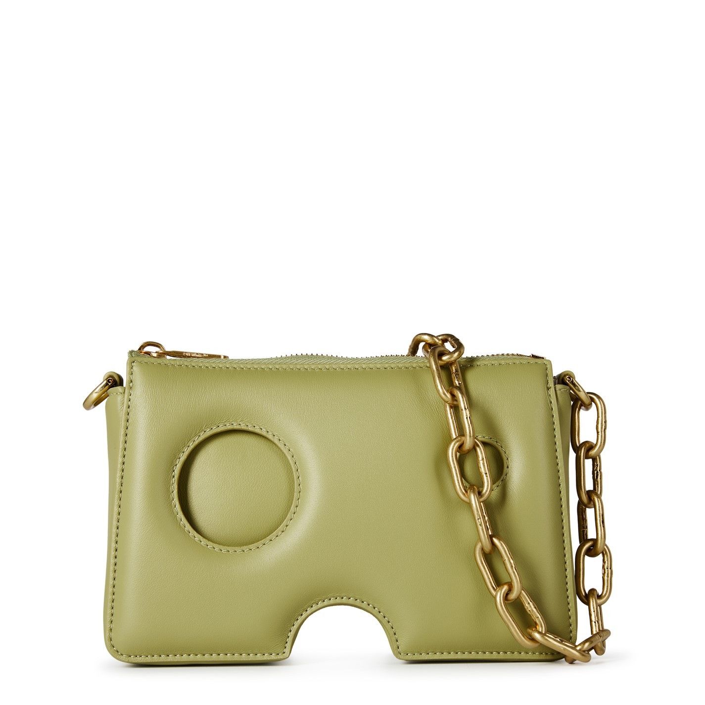 Off-White o1gr1nt0425 Size: OS / Burrow Zipped Pouch 20 in Green Size ONE SIZE - 1 Thumbnail
