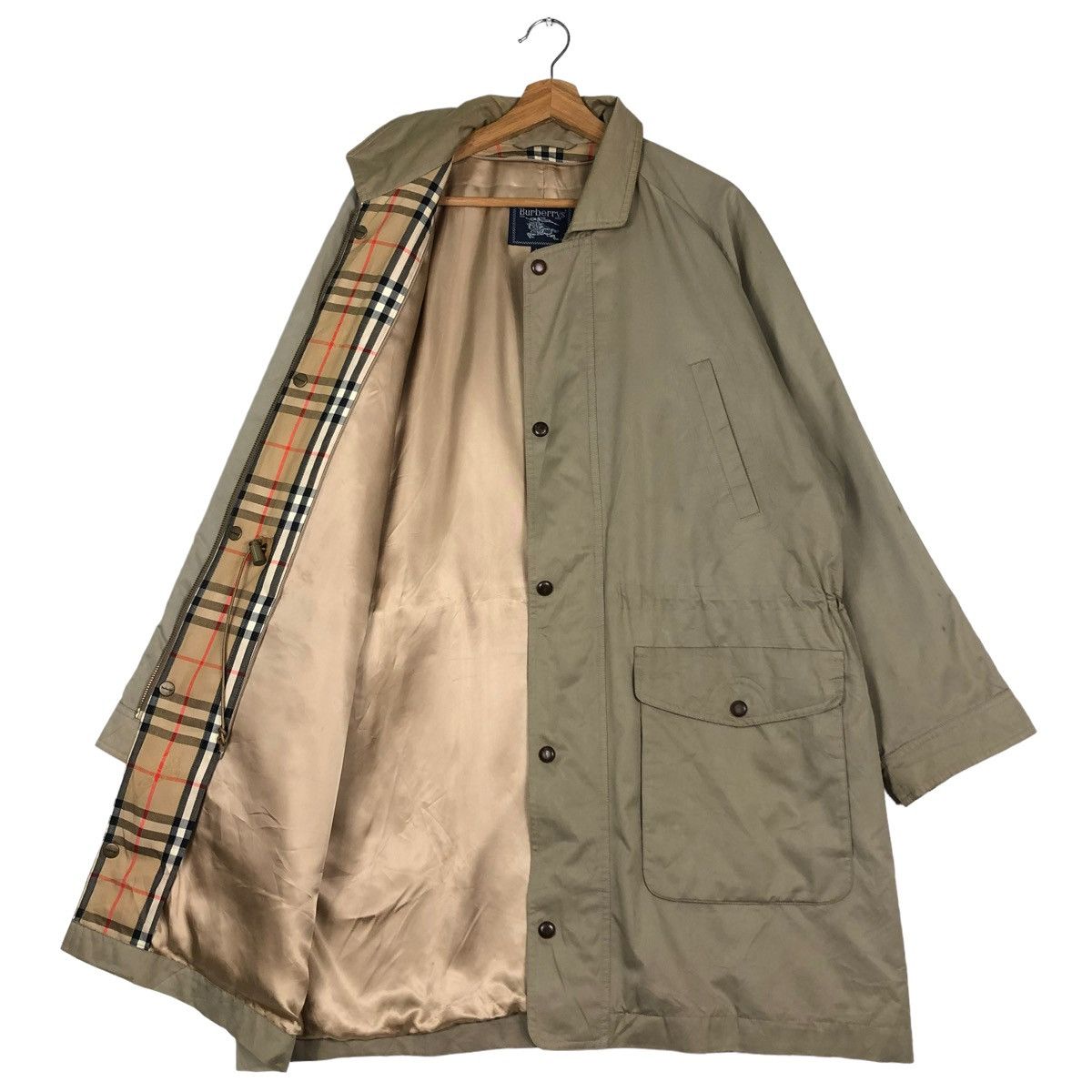 Burberry 🔥VINTAGE BURBERRYS LONG JACKET NOVA CHECK LINING Size US L / EU 52-54 / 3 - 1 Thumbnail