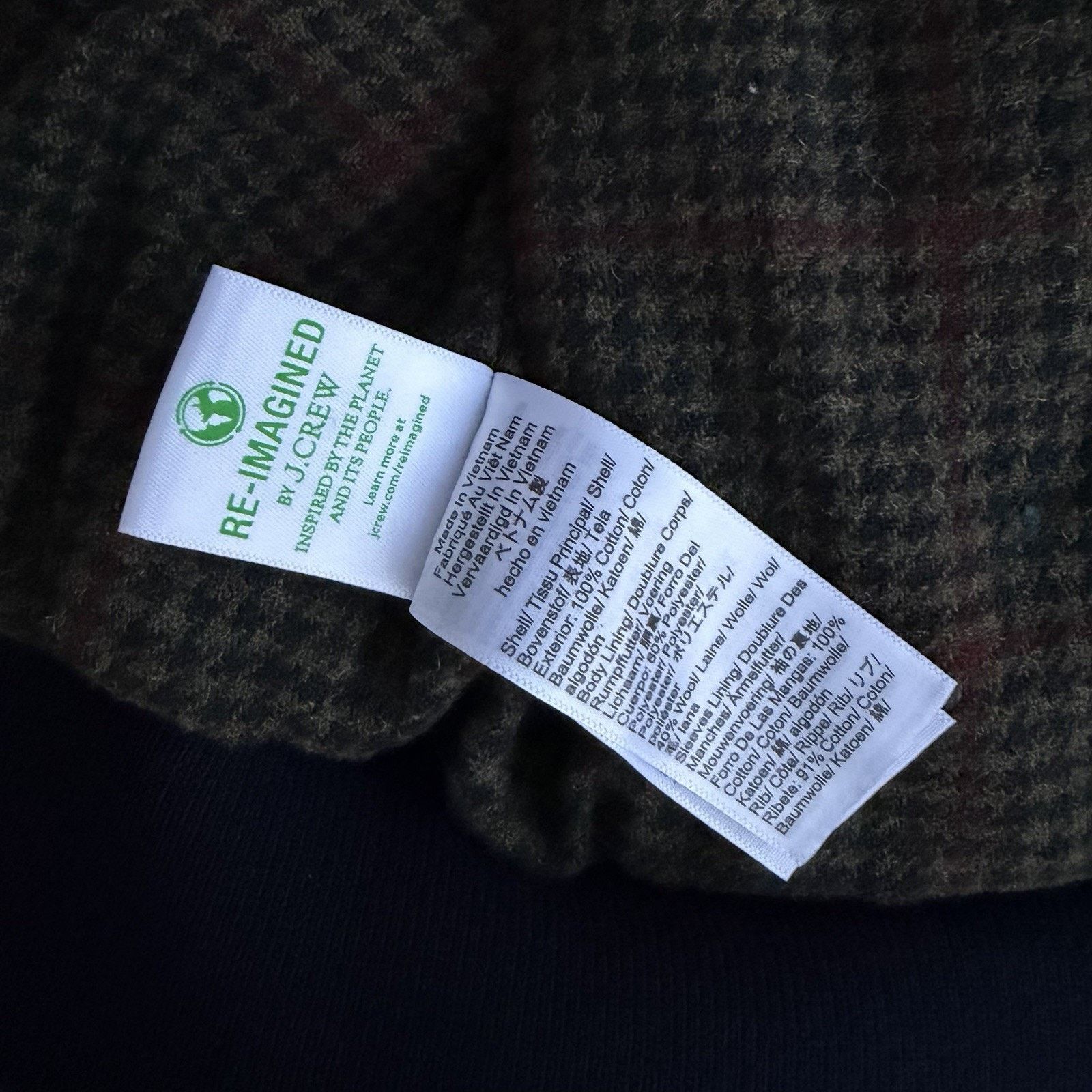 J.Crew × Vintage Vintage 90s J Crew Blue Plaid Wool Lined Corduroy Jacket Size US L / EU 52-54 / 3 - 5 Thumbnail
