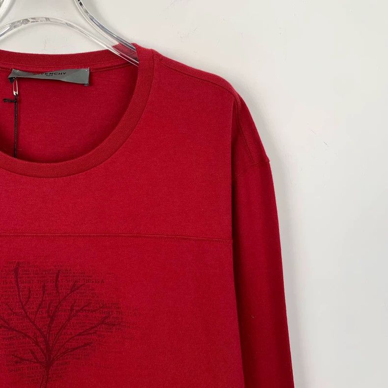 Givenchy Givenchy Red Tree Print Cotton Crew Neck T-Shirt Size US XL / EU 56 / 4 - 3 Thumbnail
