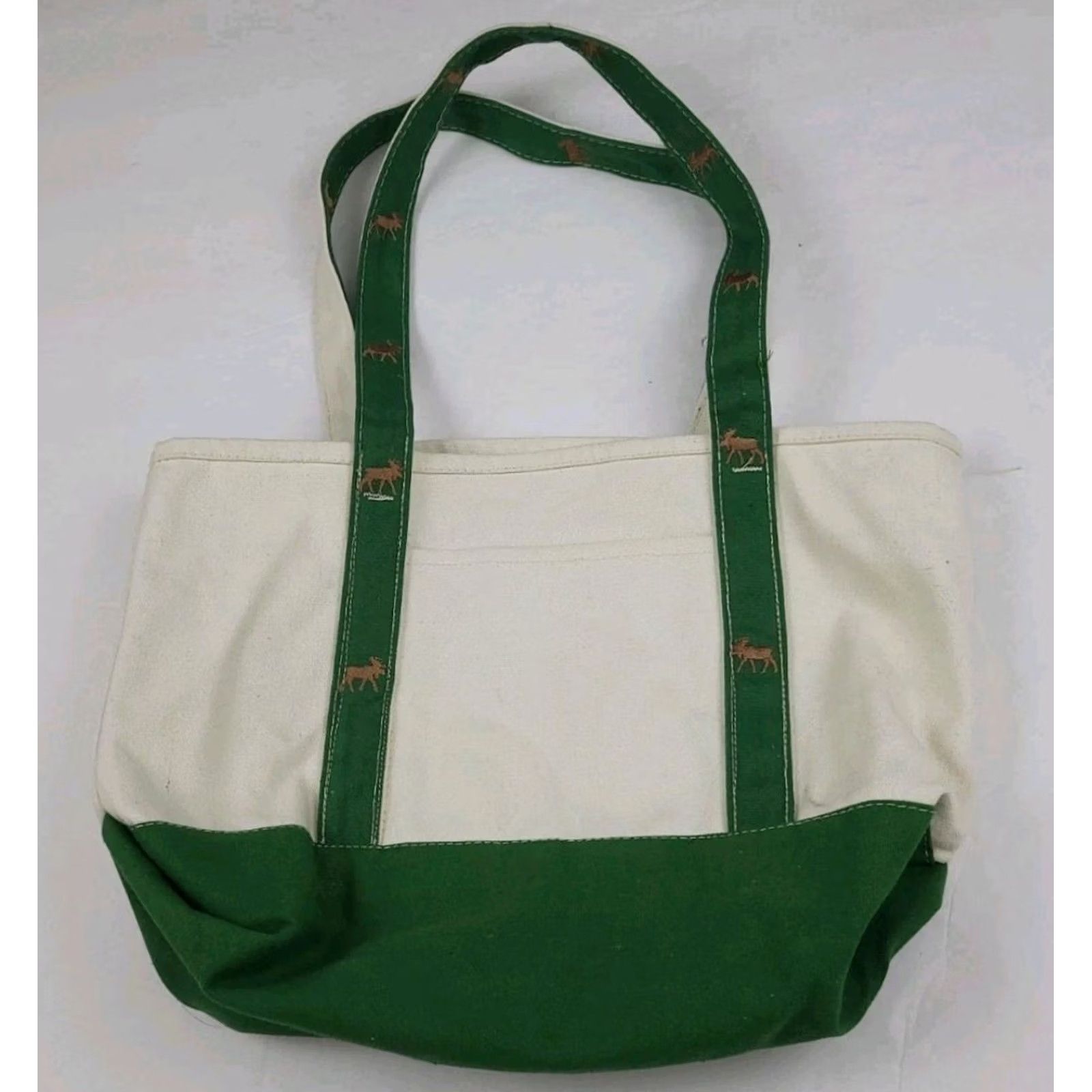 Vintage Vintage Moose Canvas Tote Bag - Nature Travel USA Unisex Adult White Cotton Size ONE SIZE - 2 Thumbnail