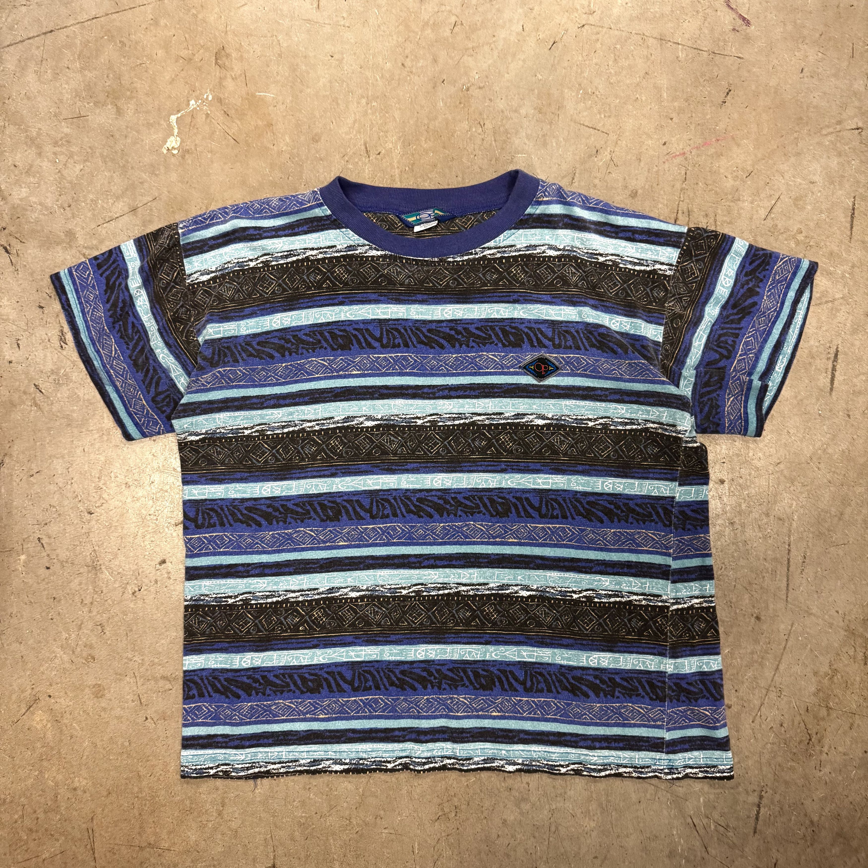 Ocean Pacific VTG 90s Ocean Pacific OP Geometric AOP Tom Tom Surf T Shirt Size US XL / EU 56 / 4 - 1 Thumbnail