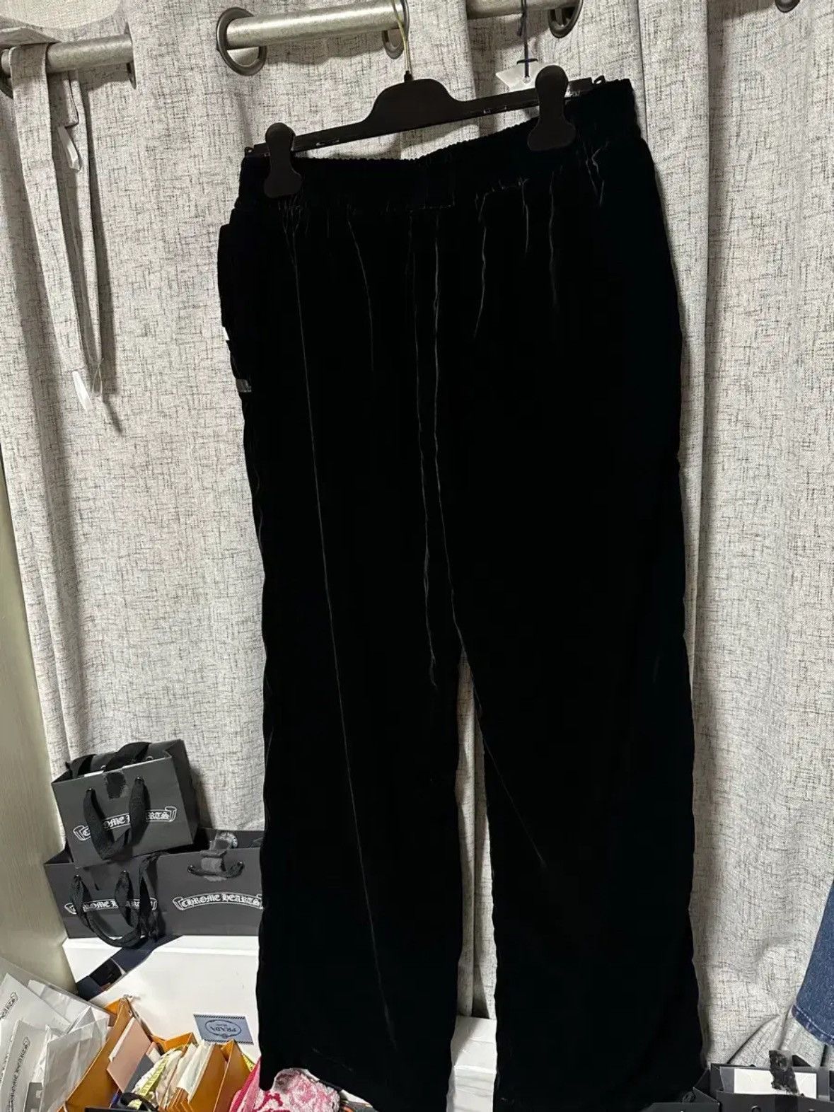 Chrome Hearts Embroidered Logo Leather Patch Velvet Trackpants Size US 36 / EU 52 - 5 Thumbnail