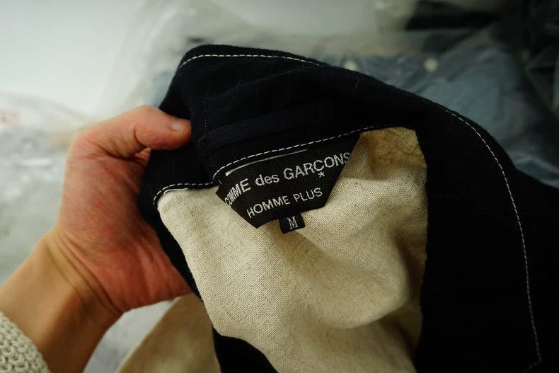 Comme des Garçons Wool Panel Long Jacket 2505-Nextarrow
