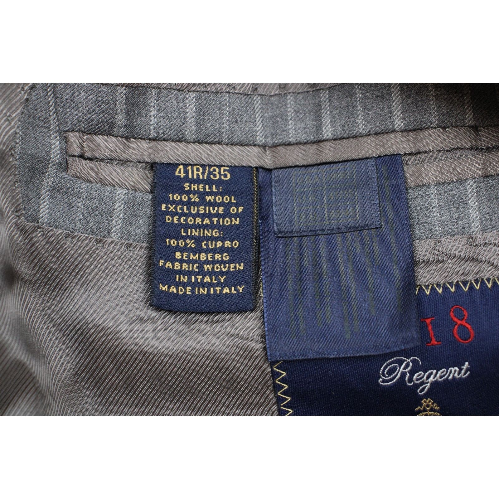 Brooks Brothers Brooks Brothers Blazer Men 41R Gray Striped Wool 1818 Regent Size 40R - 4 Thumbnail