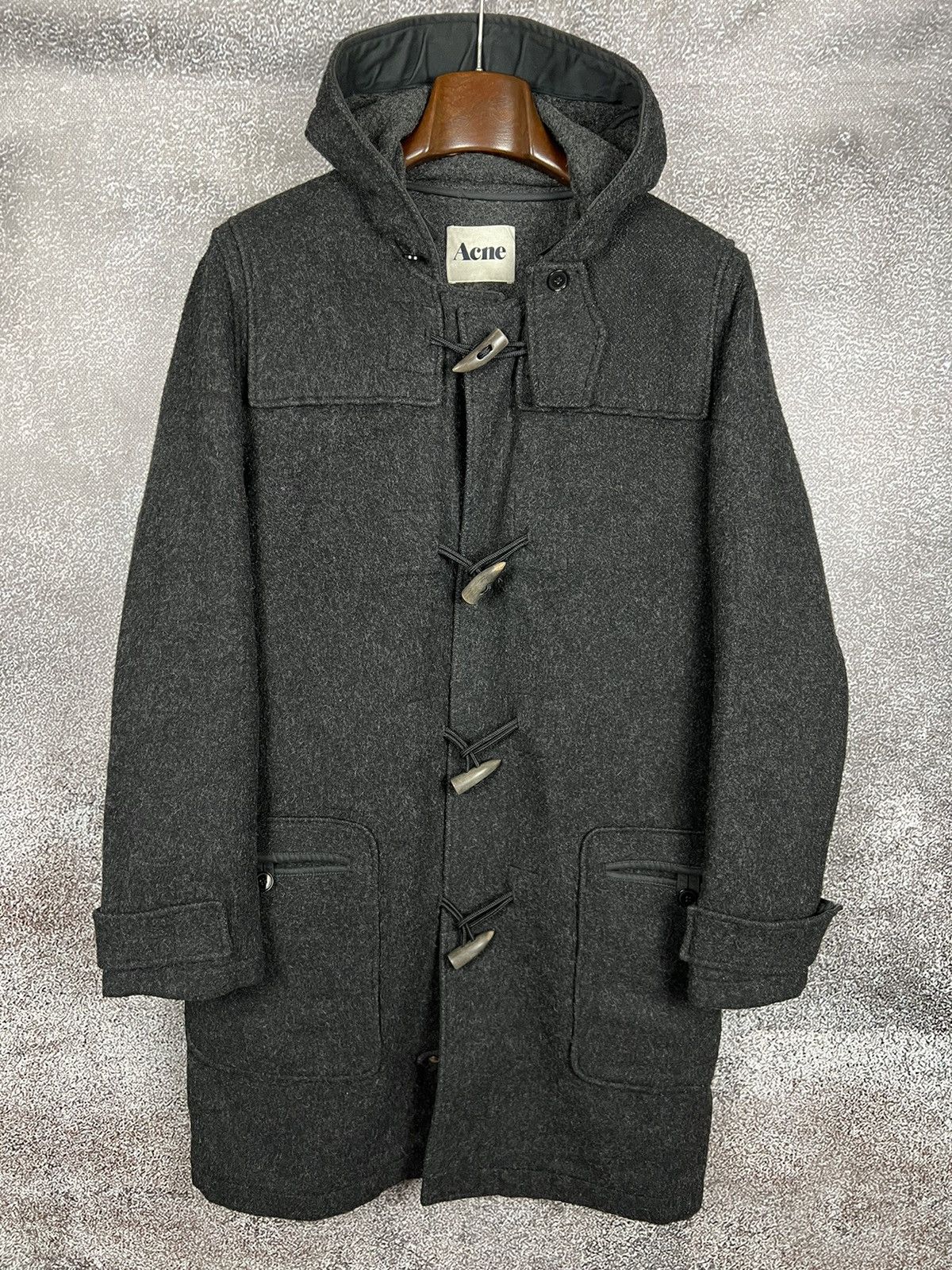 Acne Studios × Designer Acne Studios AW/10 Cover Wool Hooded dufflecoat gloverall Size XL / US 12-14 / IT 48-50 - 1 Thumbnail