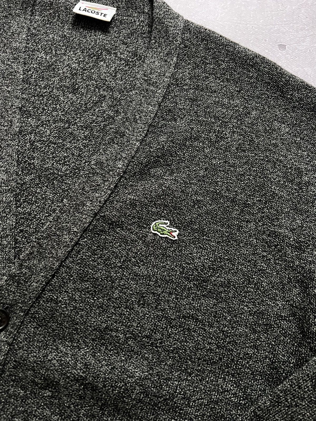 Lacoste Vintage Lacoste 1980s wool and acrylic knit cardigan, size 9 Size US XXL / EU 58 / 5 - 3 Thumbnail