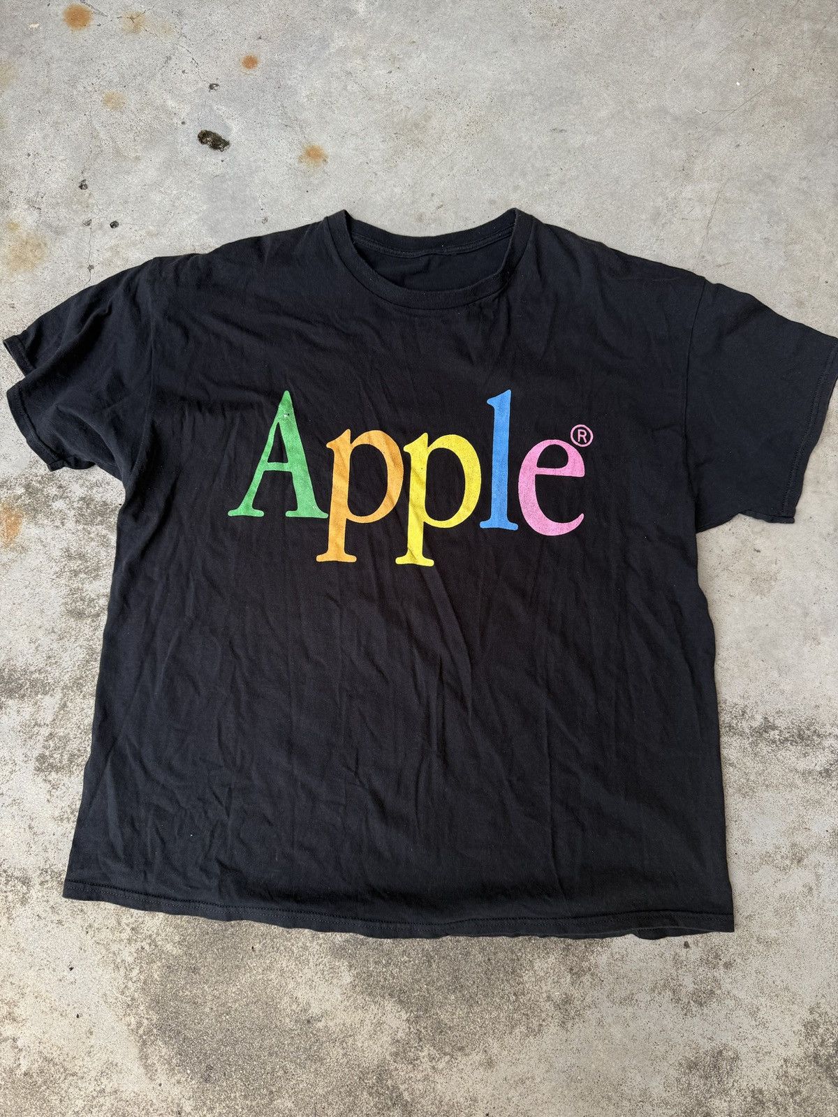 Apple × Vintage Y2K APPLE TEE Size US XL / EU 56 / 4 - 1 Thumbnail