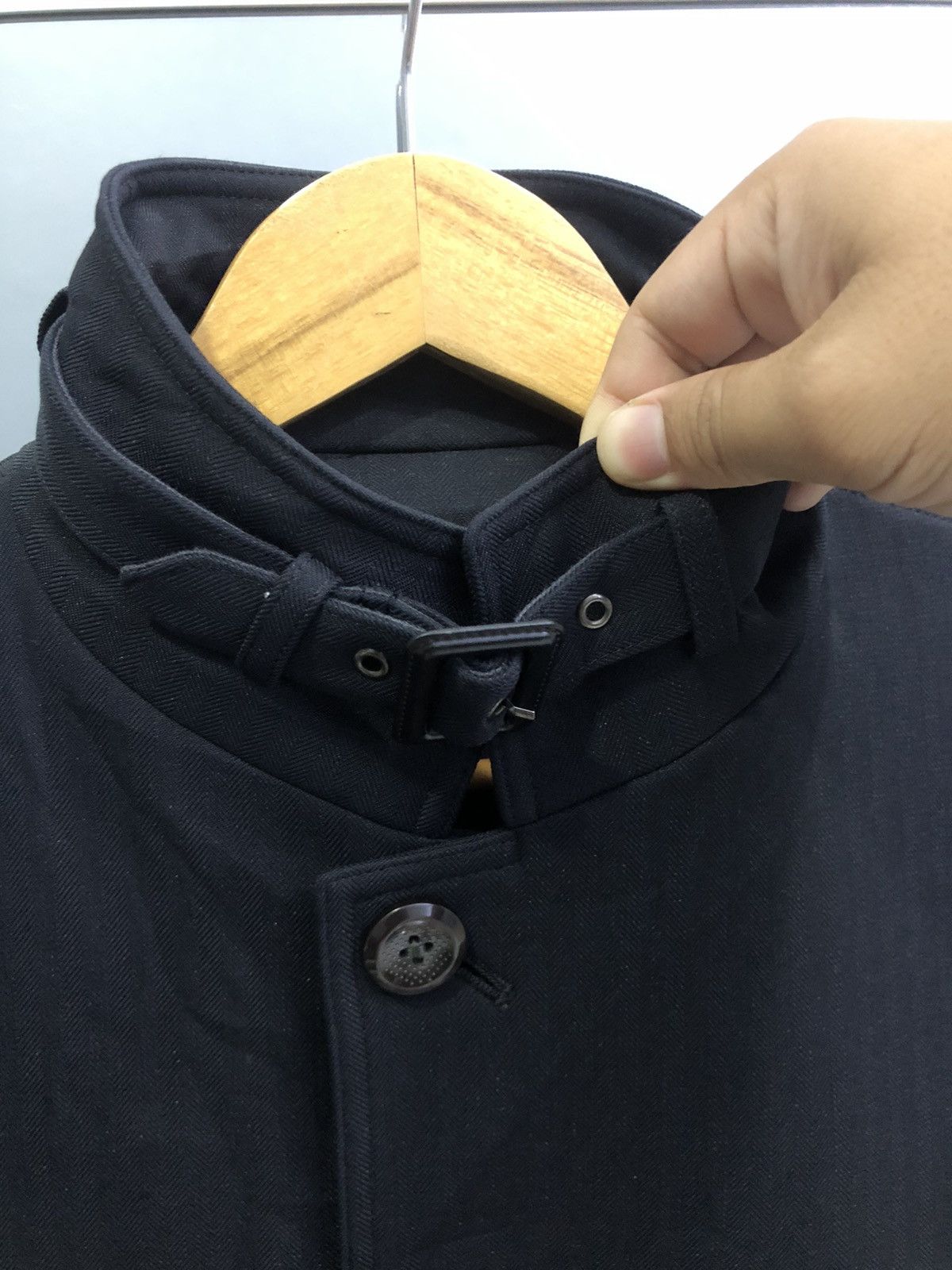 Japanese Brand Japanese Herringbone Convertible Stand Collar Coat Size US S / EU 44-46 / 1 - 7 Thumbnail