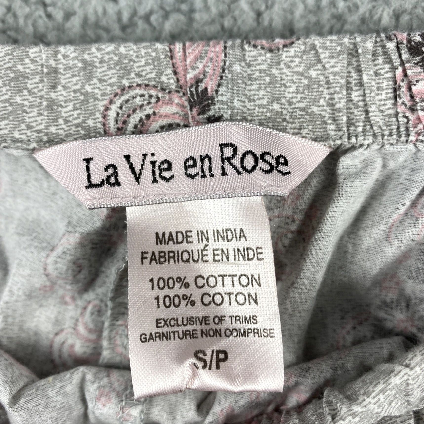 la Vie en Rose La Vie En Rose Sleep Shorts S Women Cotton Pink Gray Floral 39-3 Size 28" / US 6 / IT 42 - 3 Thumbnail
