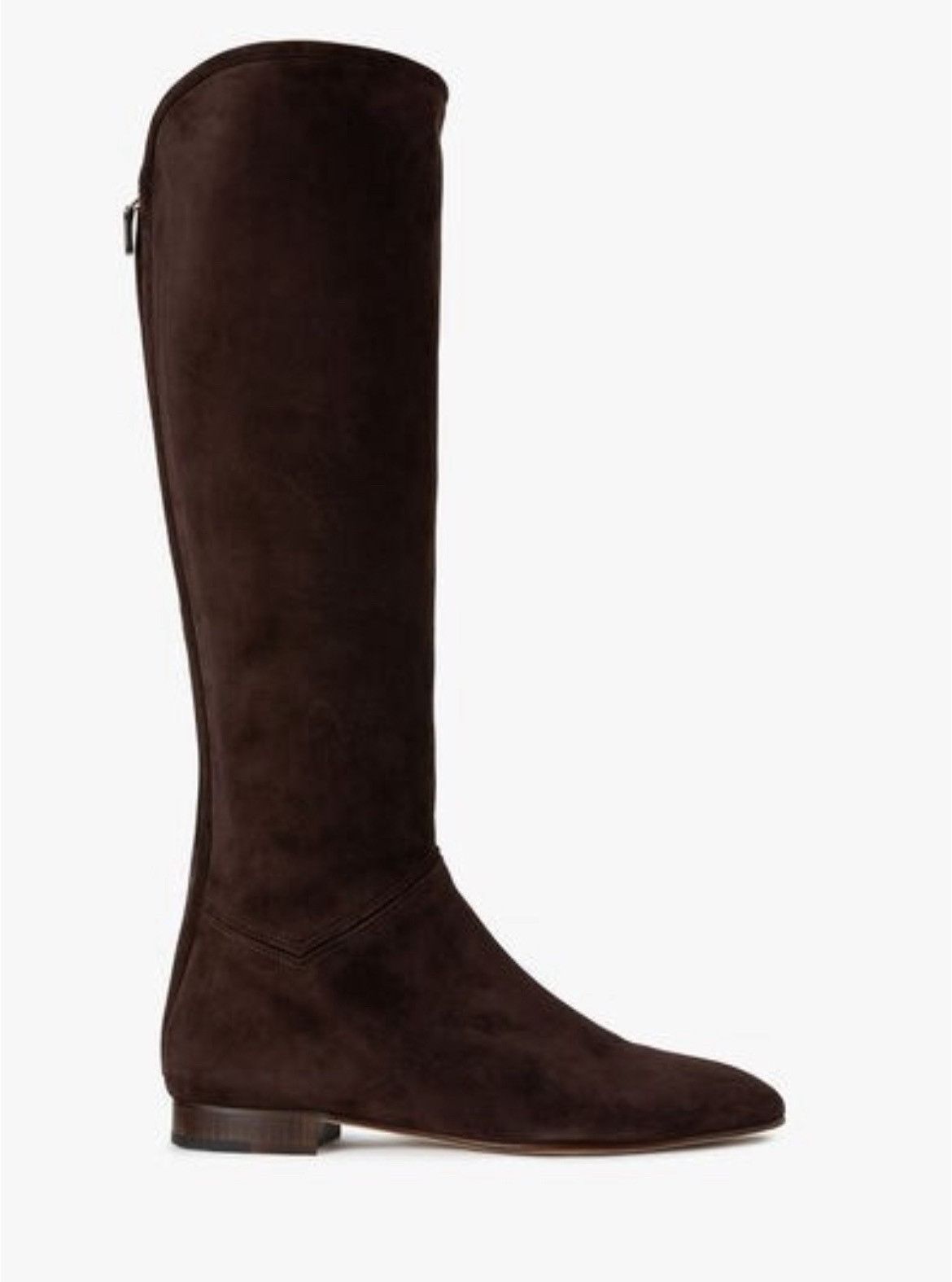 image of Loro Piana O1Loc1C0224 Flat Suede Boots In Brown, Women's (Size 12)