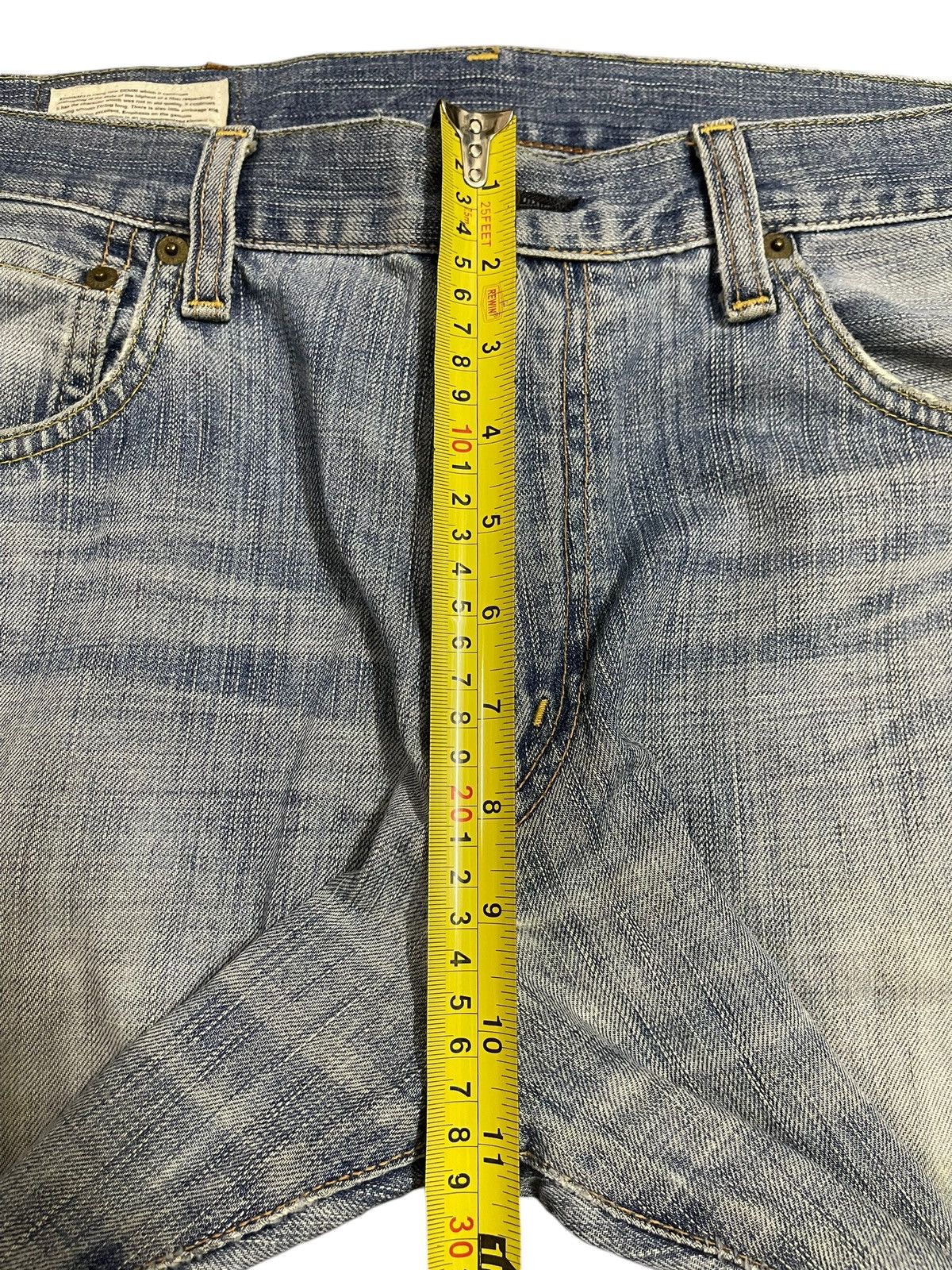 Edwin Vintage Edwin 503z Blue Faded Wash Distressed Baggy Jeans Size US 35 - 17 Thumbnail