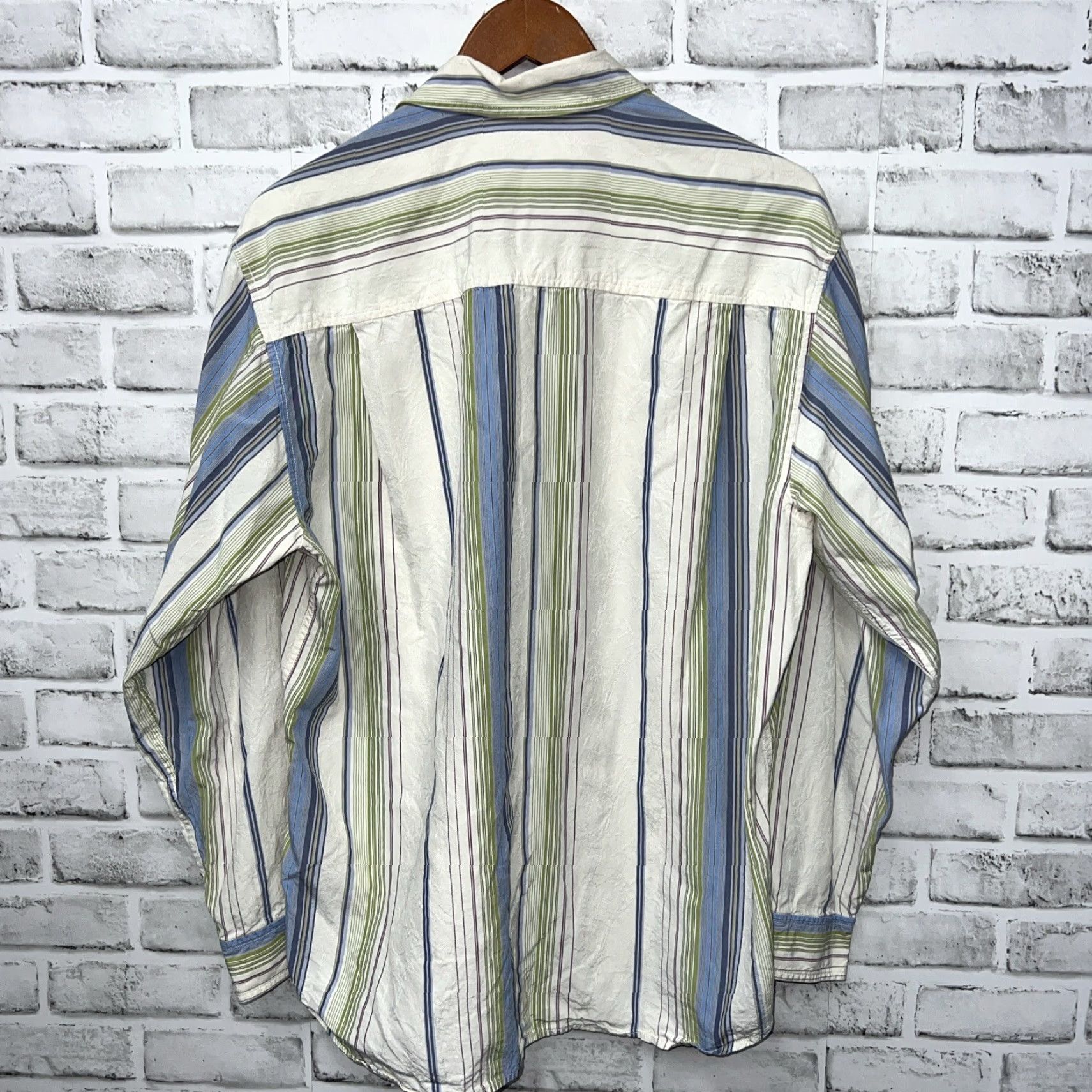 Tommy Bahama Tommy Bahama Shirt Mens L Silk Blend Striped Button-Up Multicolor Longsleeve Short Sleeve Size US L / EU 52-54 / 3 - 4 Thumbnail