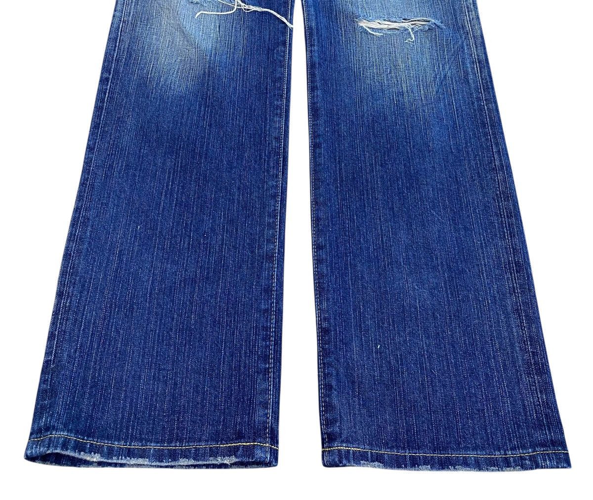 Edwin Edwin Ripped Faded Wash Style Straight Leg Jeans Size US 33 - 5 Thumbnail