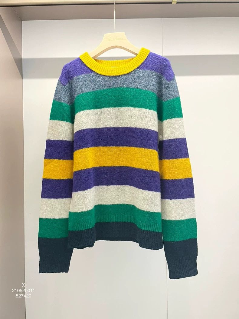 Acne Studios Acne Studios Genuine striped and patterned wool sweater Size US L / EU 52-54 / 3 - 1 Thumbnail