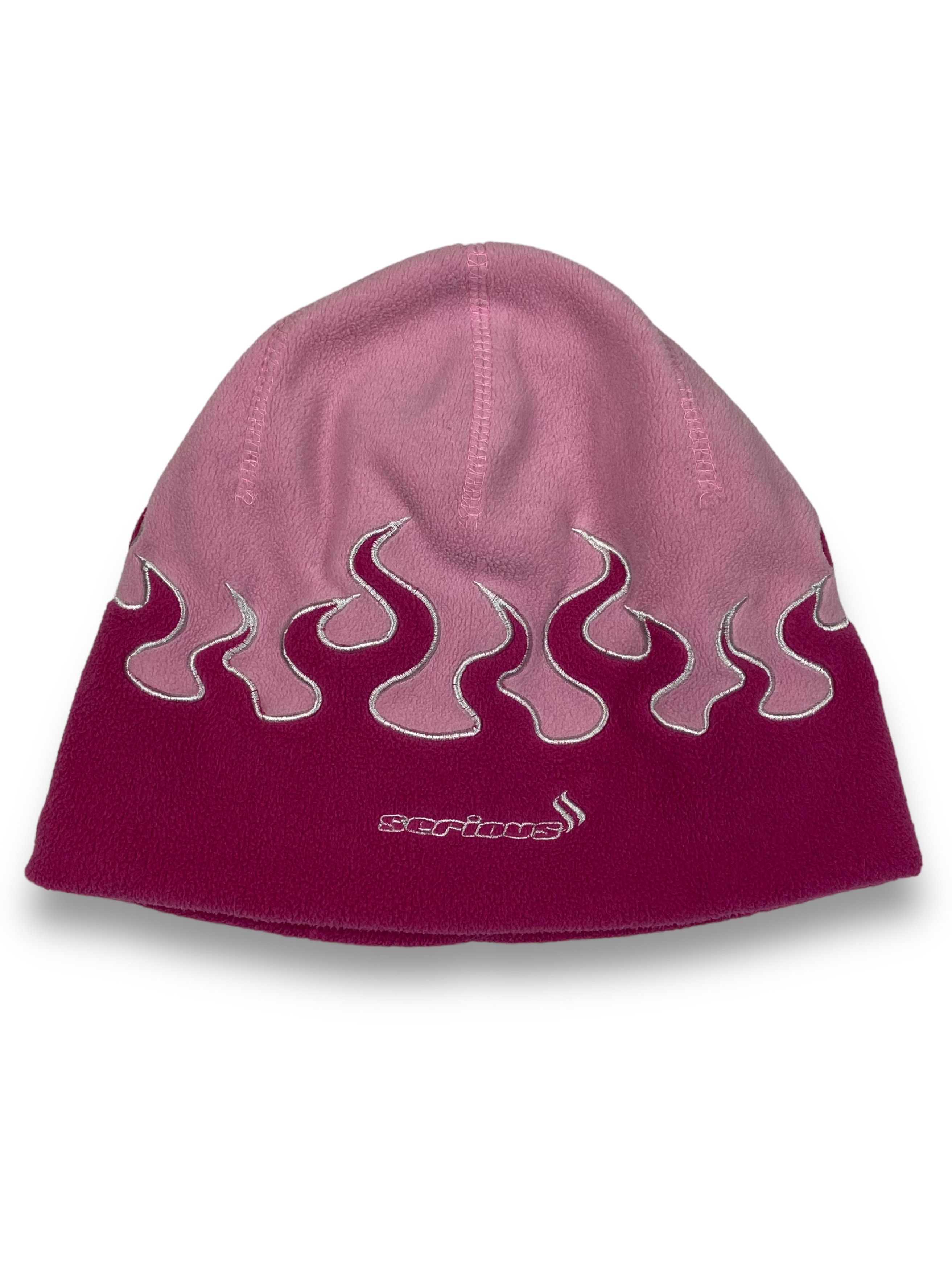 Pre-owned Hat Club X Outdoor Life Vintage Serious Pink Fire Flame Beanie M775