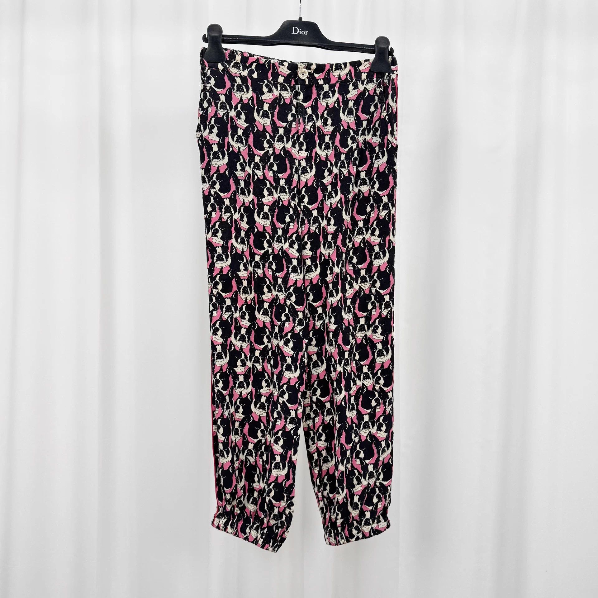 Gucci Gucci Puppy Print Silk Pants Size 38 99 New Size 26" / US 2 / IT 38 - 1 Thumbnail