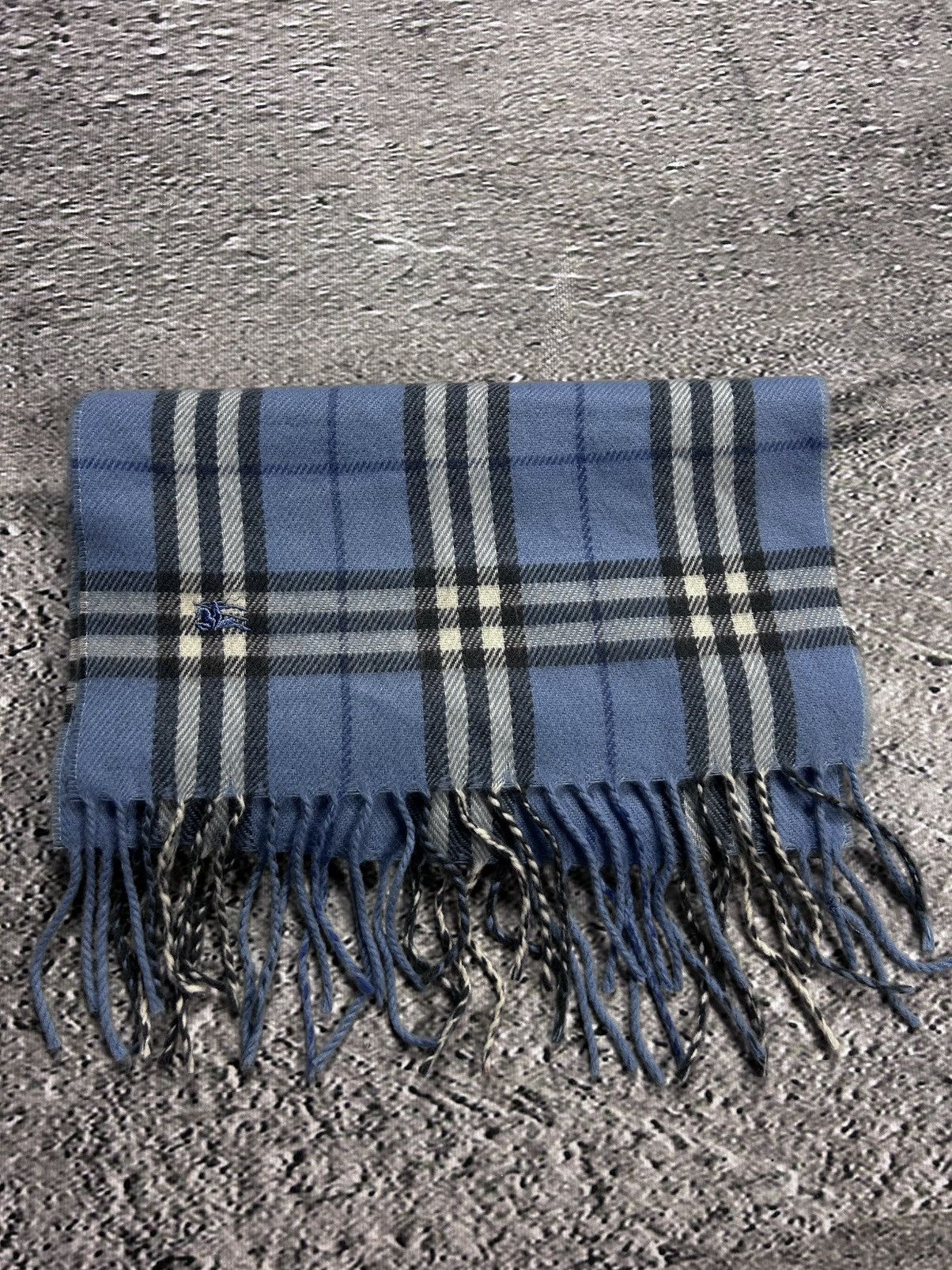 Vintage baby blue scarf nova check burberry style Size ONE SIZE - 1 Thumbnail