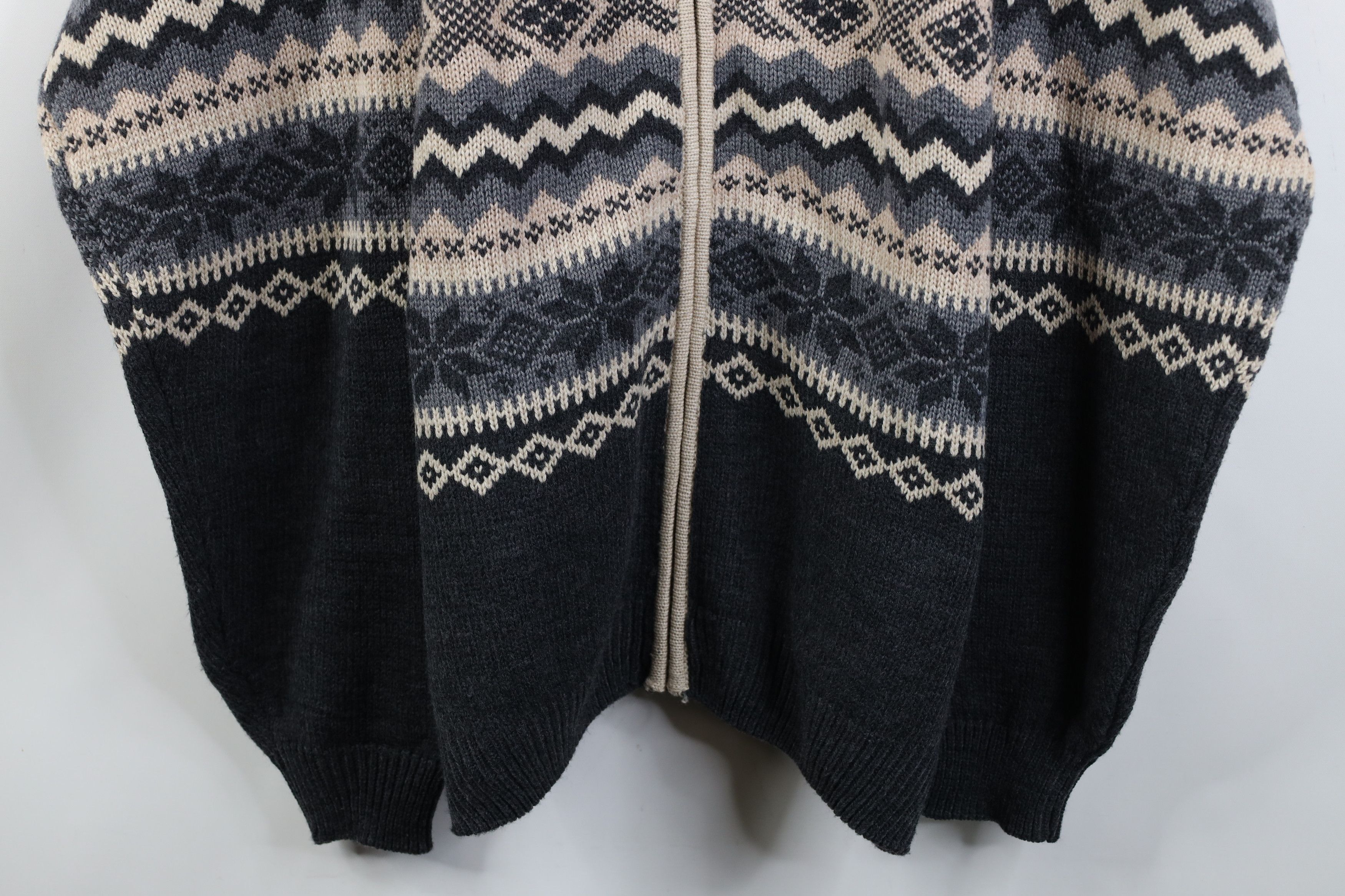 Vintage Vintage 90s Streetwear Full Zip Collared Cardigan Sweater Size US XL / EU 56 / 4 - 3 Thumbnail