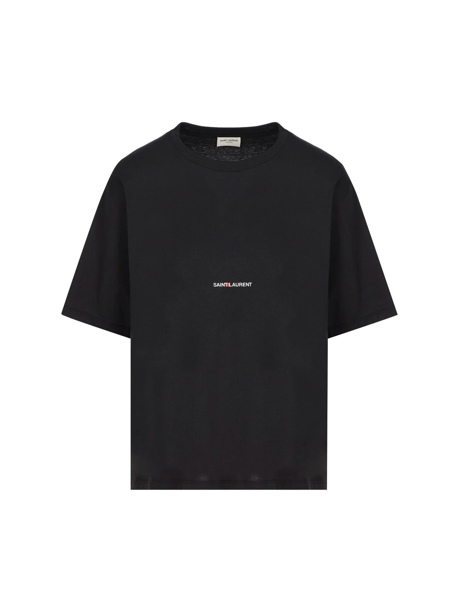 Saint Laurent Paris ob1o1e1124 Organic Cotton T-Shirt in Black Size S / US 4 / IT 40 - 1 Thumbnail