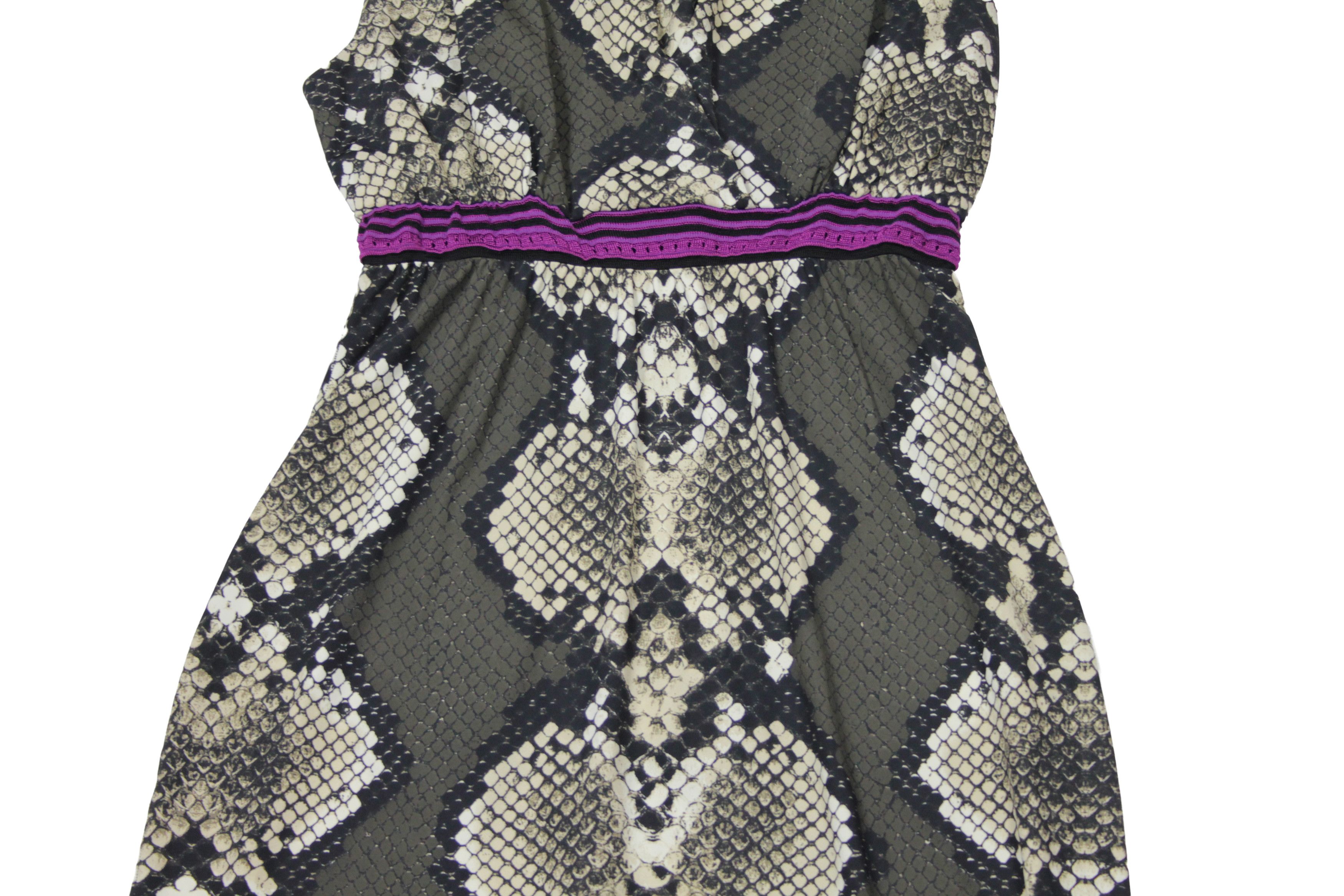 Roberto Cavalli 00S Snakeskin Print Stretch Dress Vintage Size S / US 4 / IT 40 - 4 Thumbnail