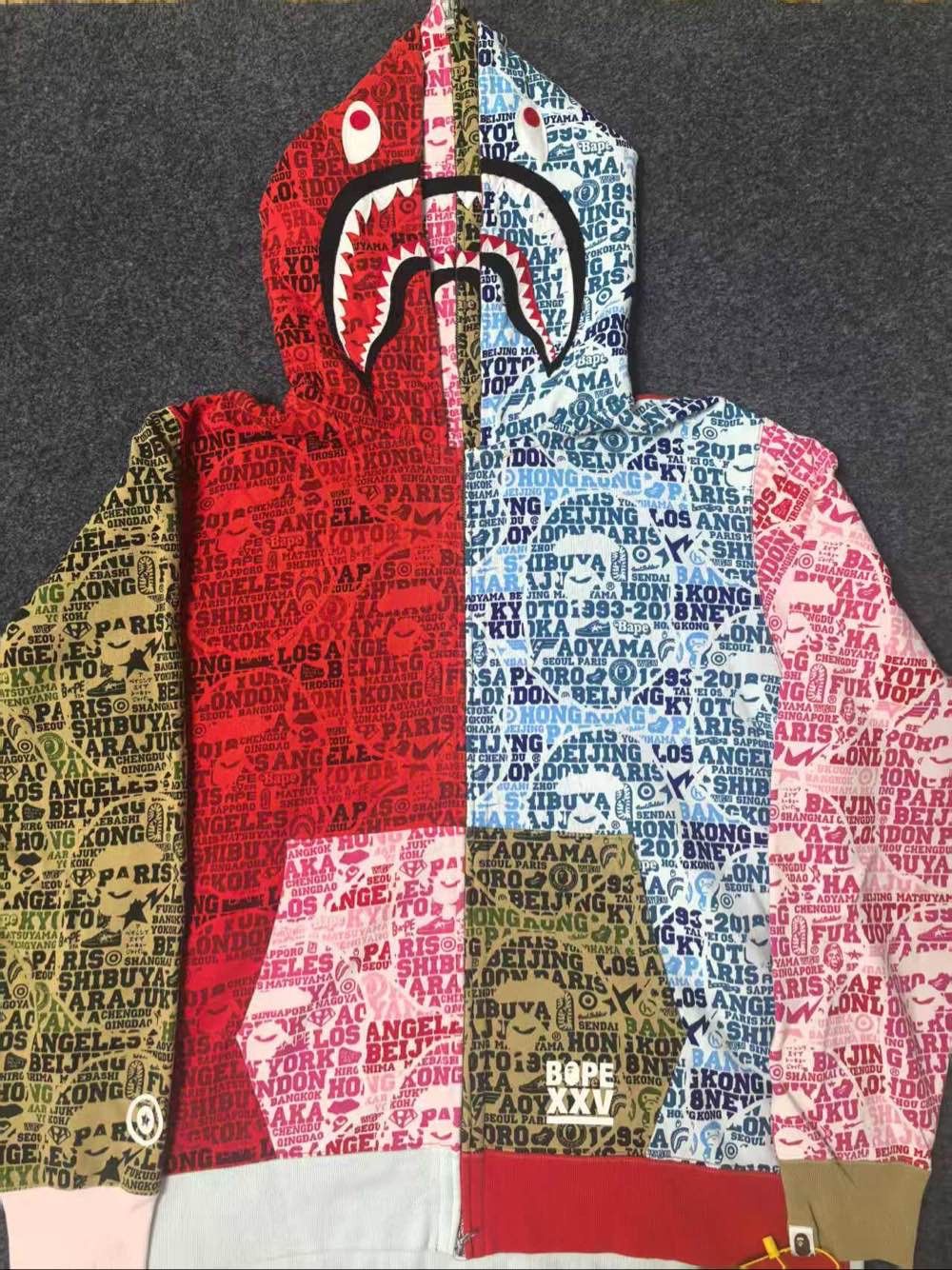 Bape A Bathing Ape 25th Anniversary Multi Print Hoodie Size XXL Size US XXL / EU 58 / 5 - 1 Thumbnail