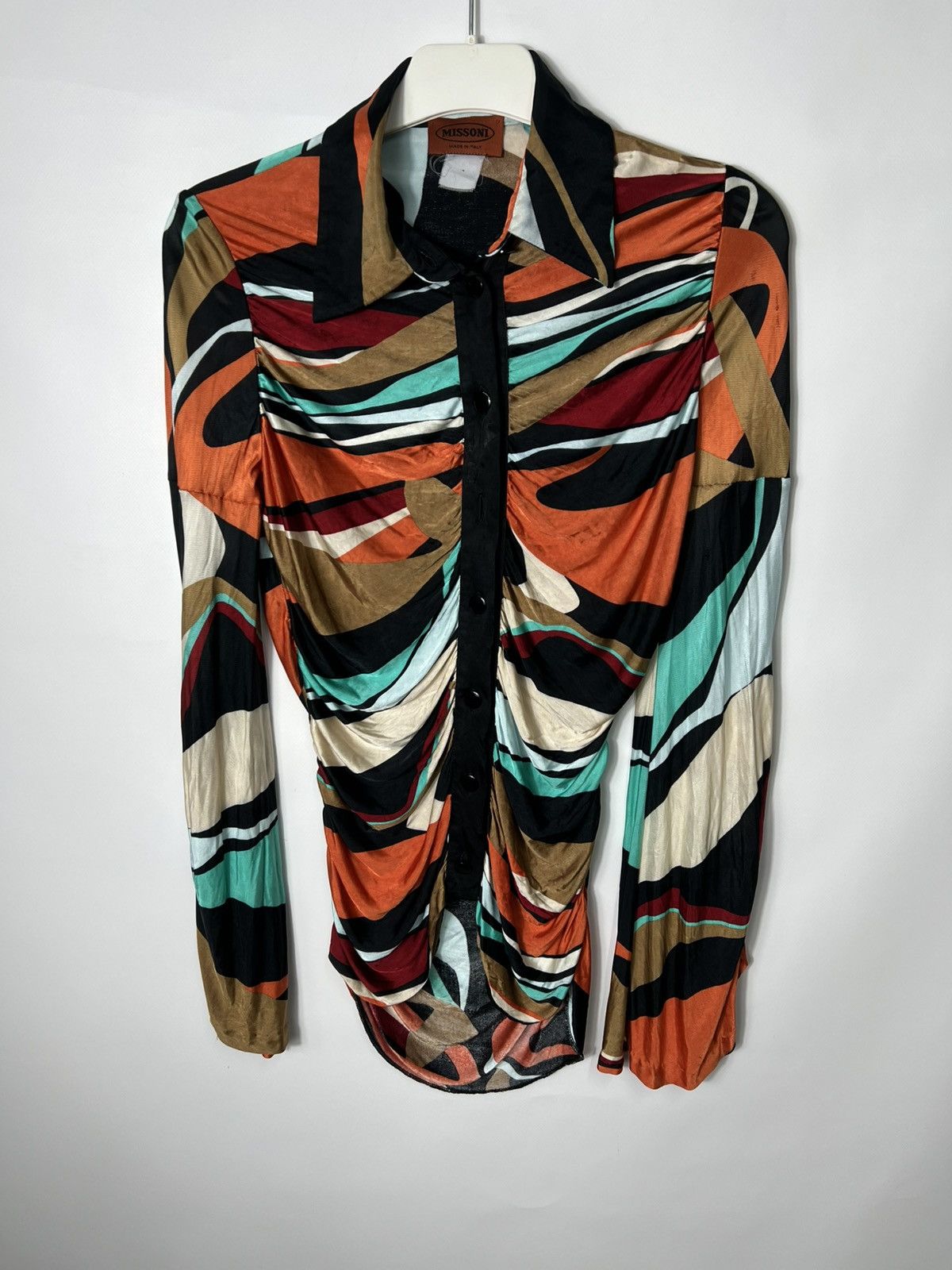 Missoni Vintage Italian Designer luxury Missoni Long Sleeve Shirt Size XS / US 0-2 / IT 36-38 - 1 Thumbnail