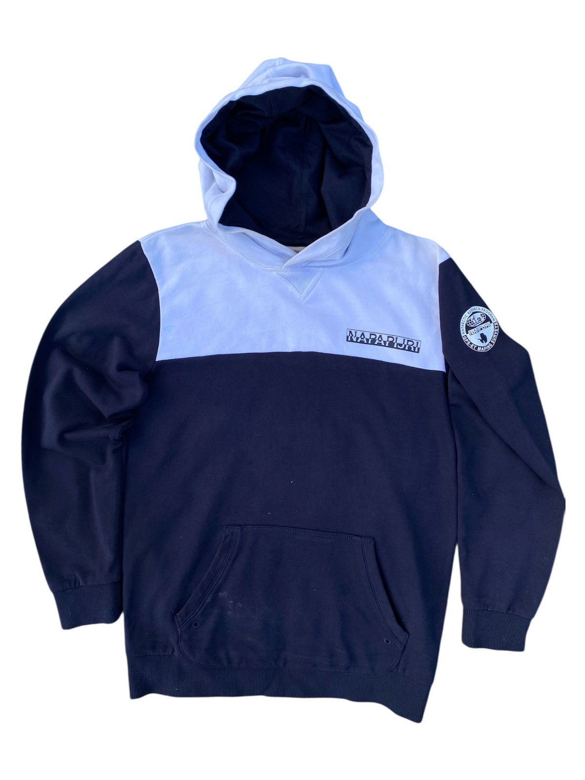 Napapijri × Vintage Napapijiri Hoodie Pull Over Big Logo Streetwear Size US S / EU 44-46 / 1 - 1 Thumbnail