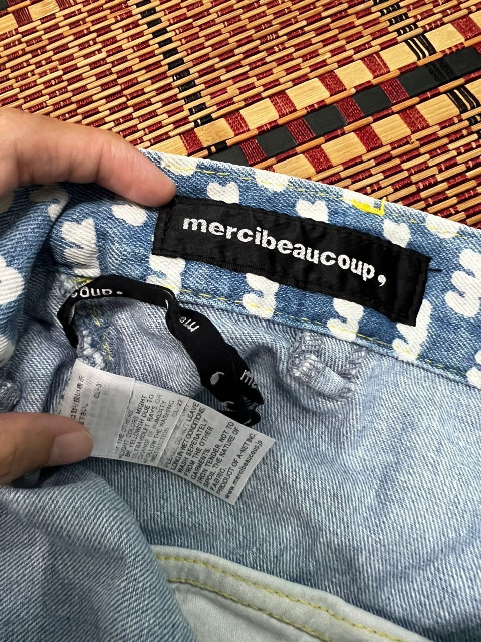 Issey Miyake × mercibeaucoup Issey Miyake Mercibeaucop Full Print Denim Jeans Size US 29 - 15 Thumbnail