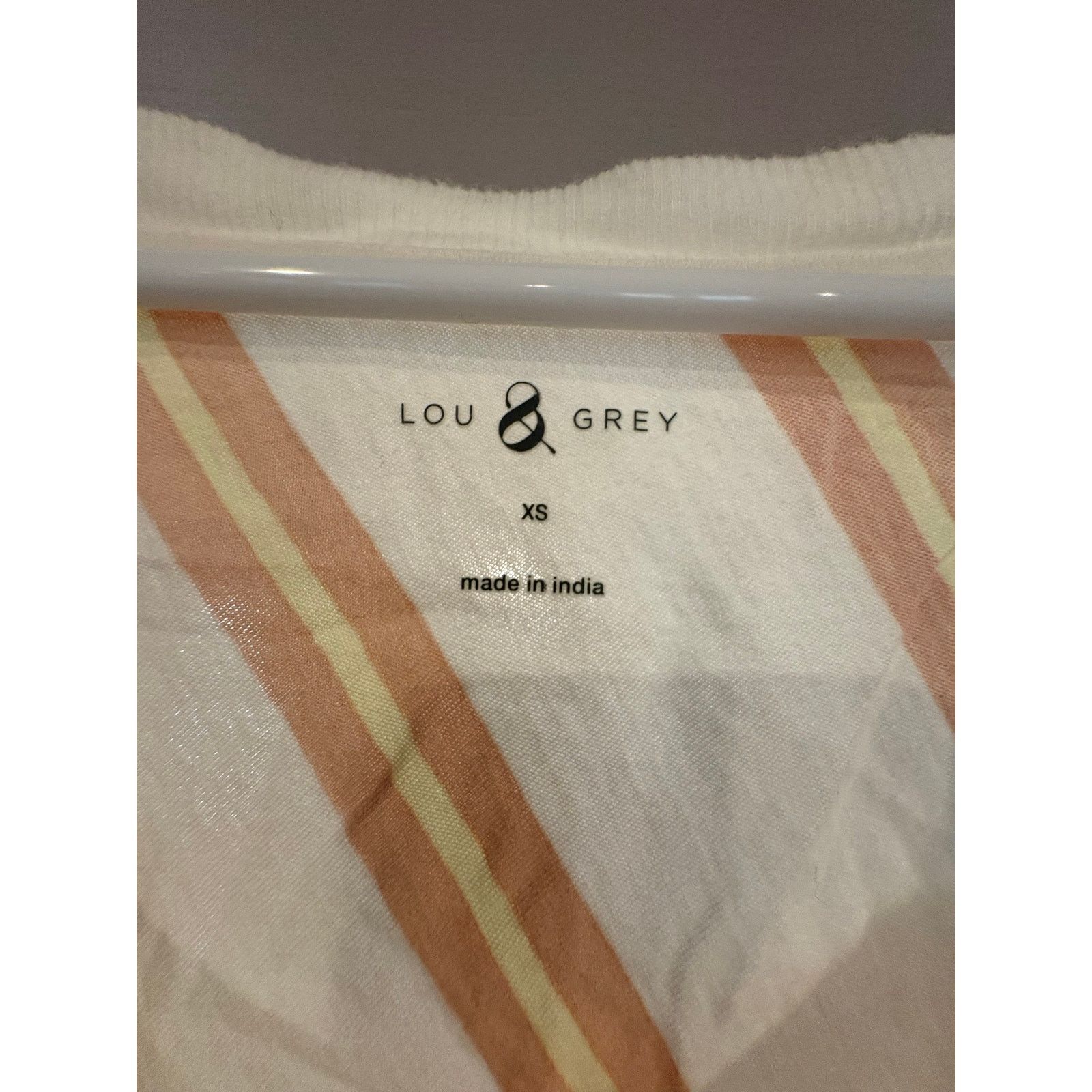Lou & Grey Lou & Grey XS Striped Short Sleeve Swing Top Cream Size XS / US 0-2 / IT 36-38 - 3 Thumbnail