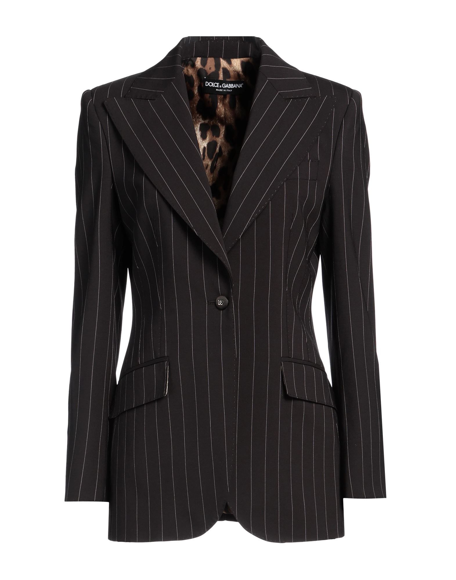Dolce & Gabbana o1y0825 Pinstriped Blazer in Black Size M / US 6-8 / IT 42-44 - 1 Thumbnail