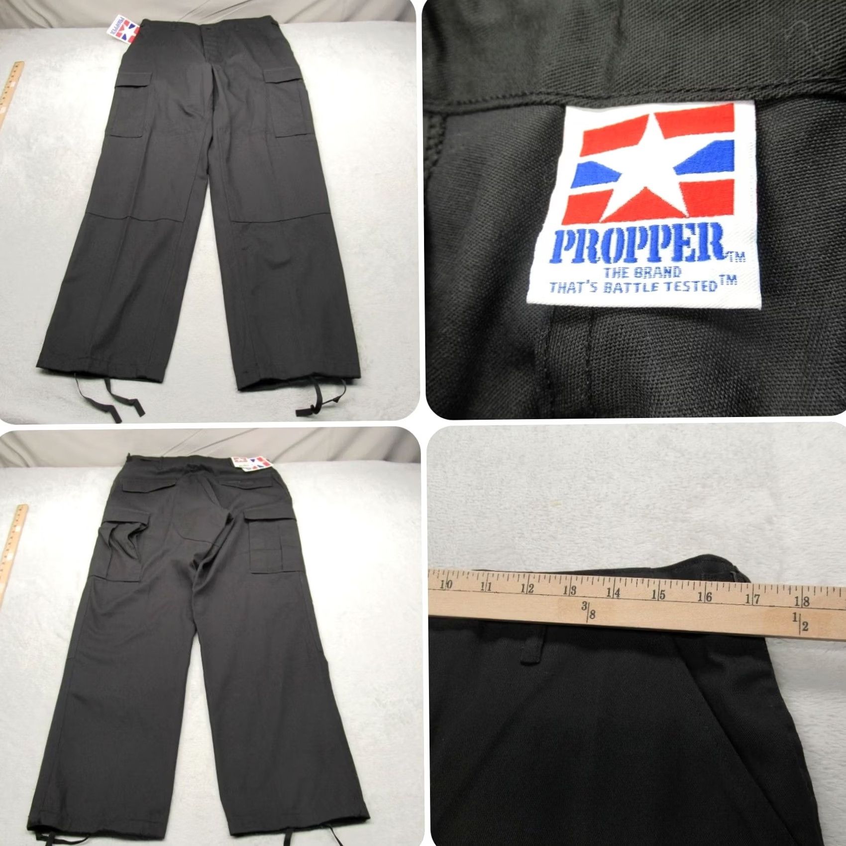 Propper VINTAGE Propper Pants Mens 31x32 Black BDU Cargo Rugged Combat Trousers 31x32 NEW Size US 31 - 2 Thumbnail