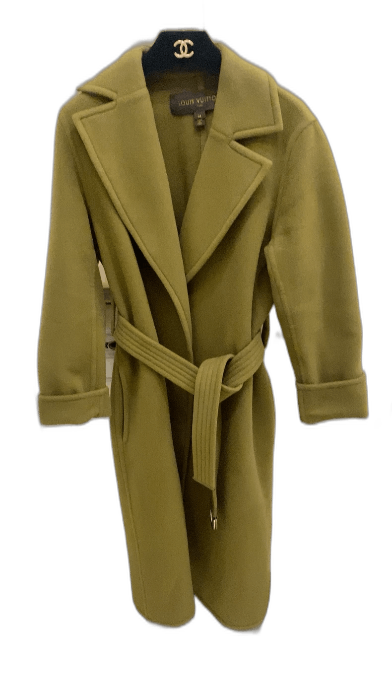 Louis Vuitton Thick Green Cashmere Coat for Sale Size US L / EU 52-54 / 3 - 1 Thumbnail
