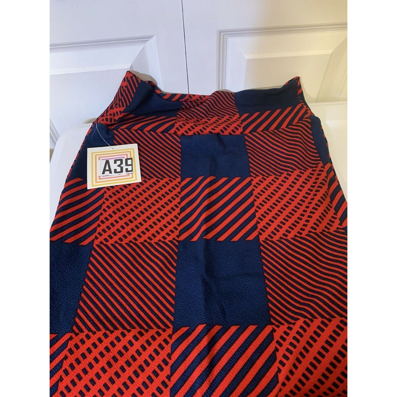 Other NEW Lularoe Women’s Sz S Cassie Red Blue Plaid Skirt Size 23" - 5 Thumbnail