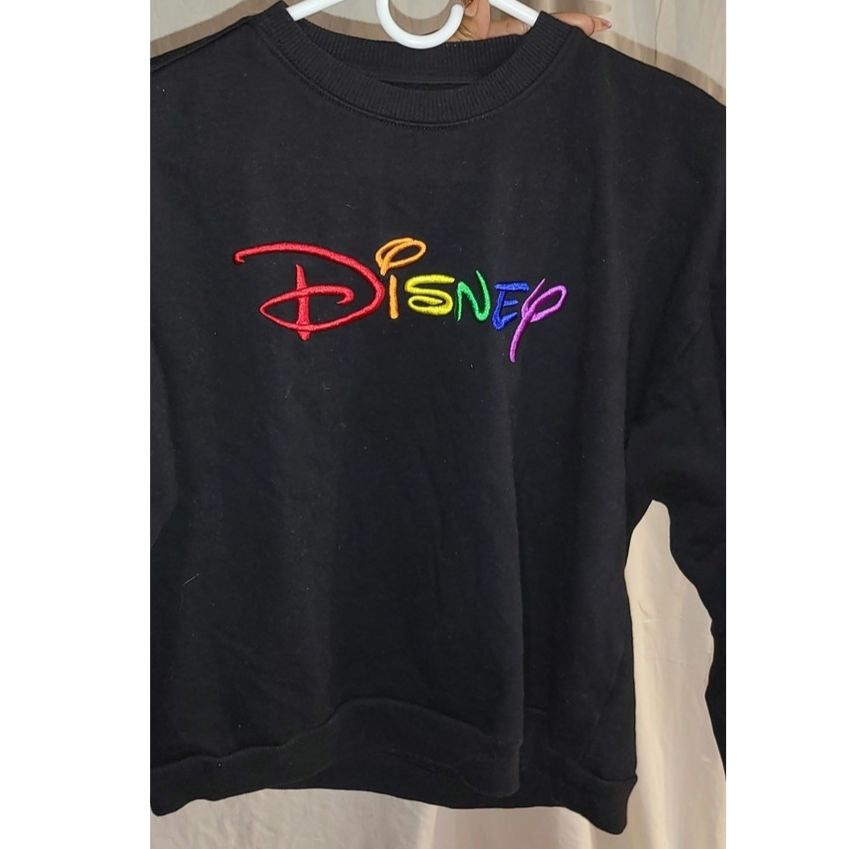 Disney Disney Rainbow Embroidered Logo Sweatshirt Black Size Small Size S / US 4 / IT 40 - 5 Thumbnail