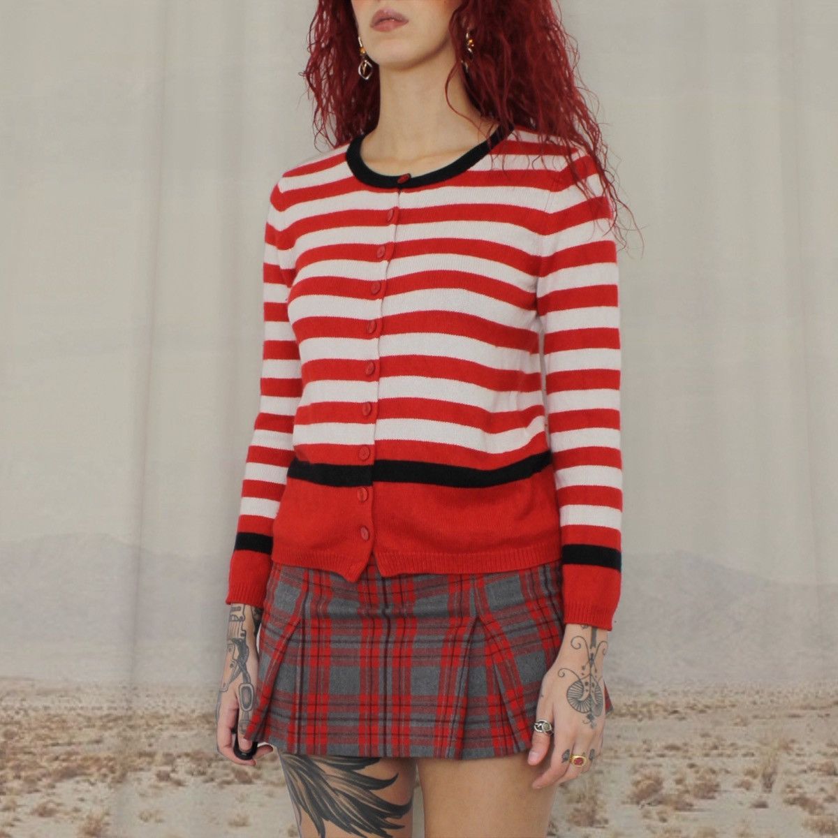 Other 🎯RED STRIPED CARDI🎯 Size L / US 10 / IT 46 - 3 Thumbnail