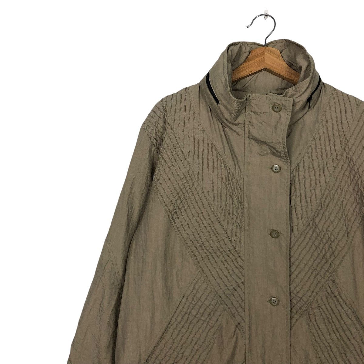 Japanese Brand 🔥VINTAGE CHORE LONG JACKET MANA PLEATED ISSEY MIYAKE Size US M / EU 48-50 / 2 - 8 Thumbnail
