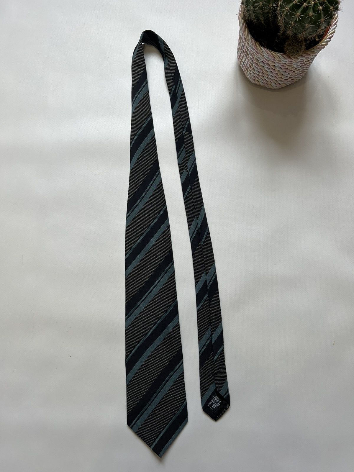 Giorgio Armani Giorgio Armani Silk Tie Gray Italy Size ONE SIZE - 1 Thumbnail