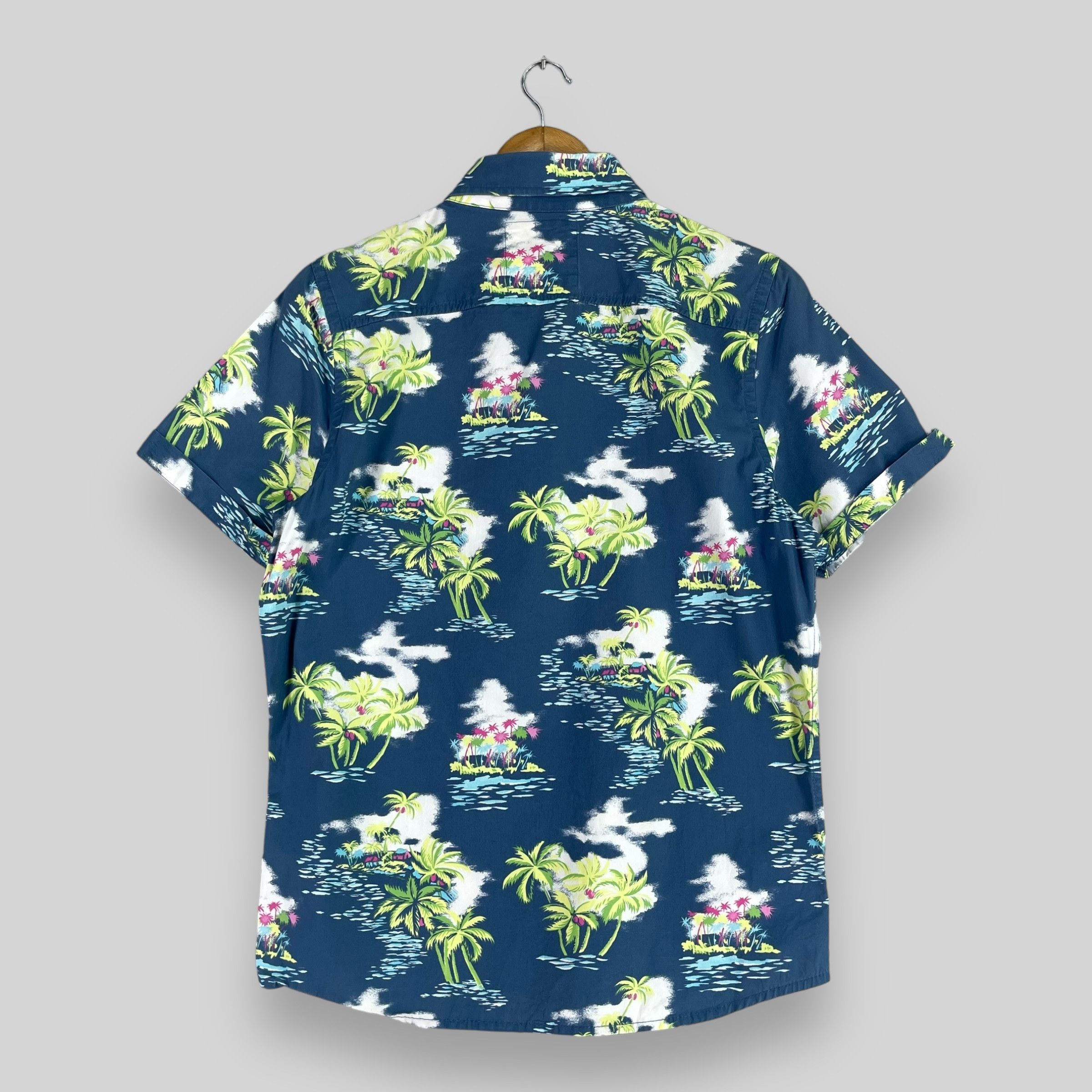 Japanese Brand Vintage HOLLYSTER Aloha Tropical Coconut Tree Hawaii Shirt Size US M / EU 48-50 / 2 - 7 Thumbnail