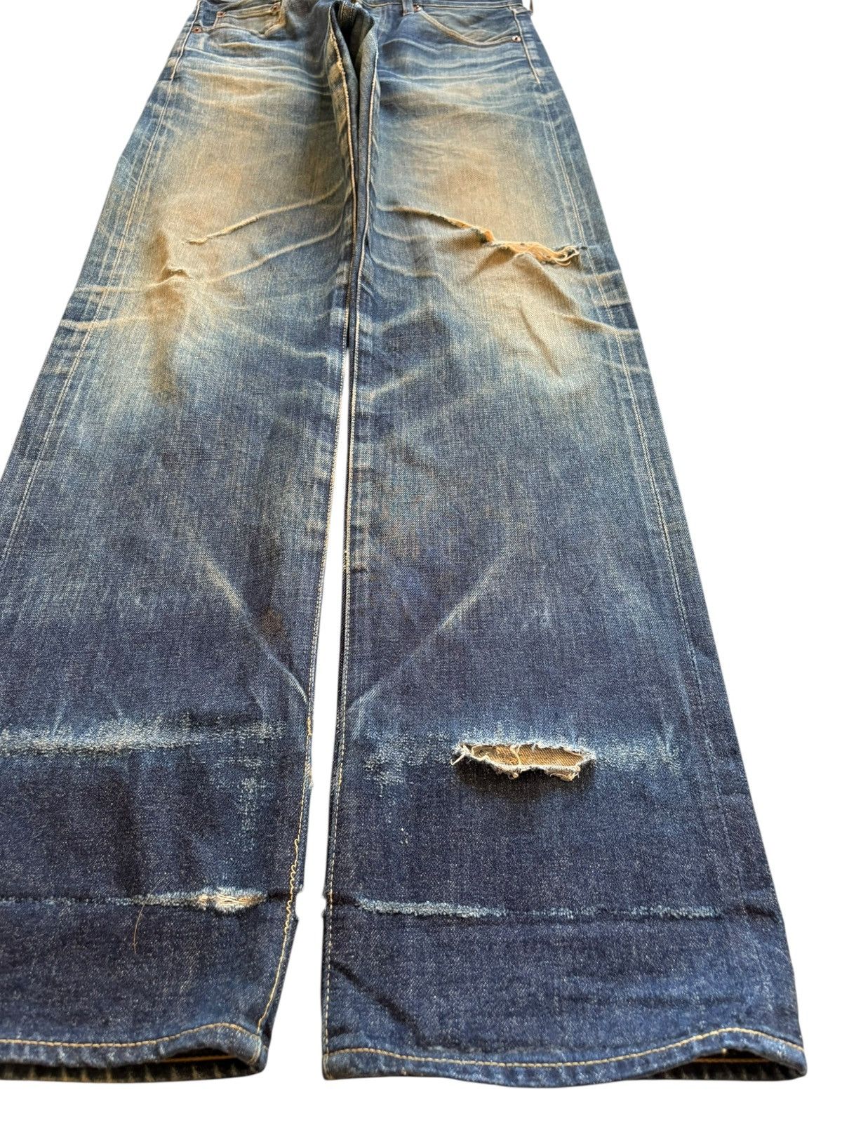 Levi's Vintage 80s Levis 702 XX Big E Selvedge Buckled Baggy Jeans Size US 32 / EU 48 - 8 Thumbnail