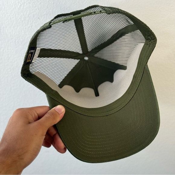 Designer NEW MEXICO SEAL GREEN SUEDE TRUCKER MESH CAP HAT Size ONE SIZE - 6 Thumbnail