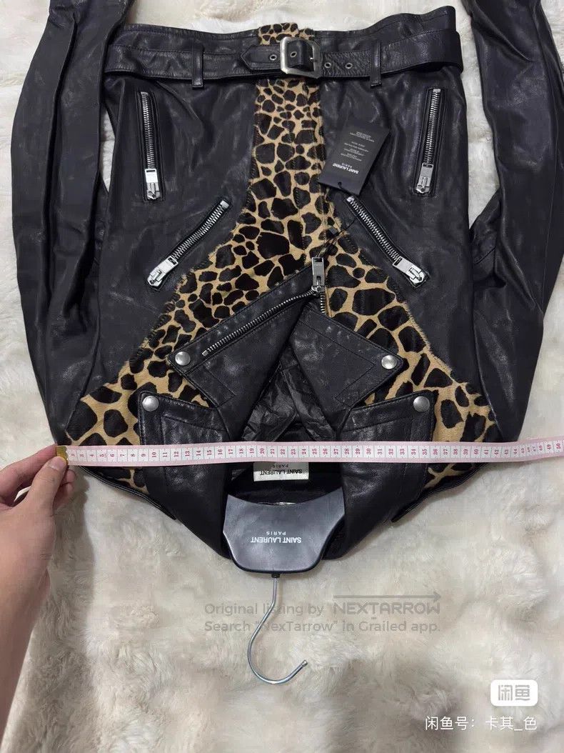 Saint Laurent Paris Saint Laurent Paris Leopard Print Biker Leather Jacket Size US S / EU 44-46 / 1 - 5 Thumbnail