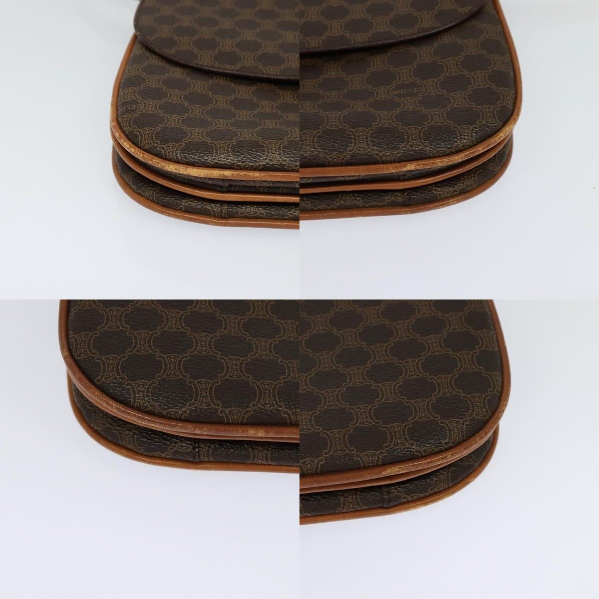 Celine CELINE Macadam Canvas Shoulder Bag Pvc Leather Brown Gold Size ONE SIZE - 10 Thumbnail